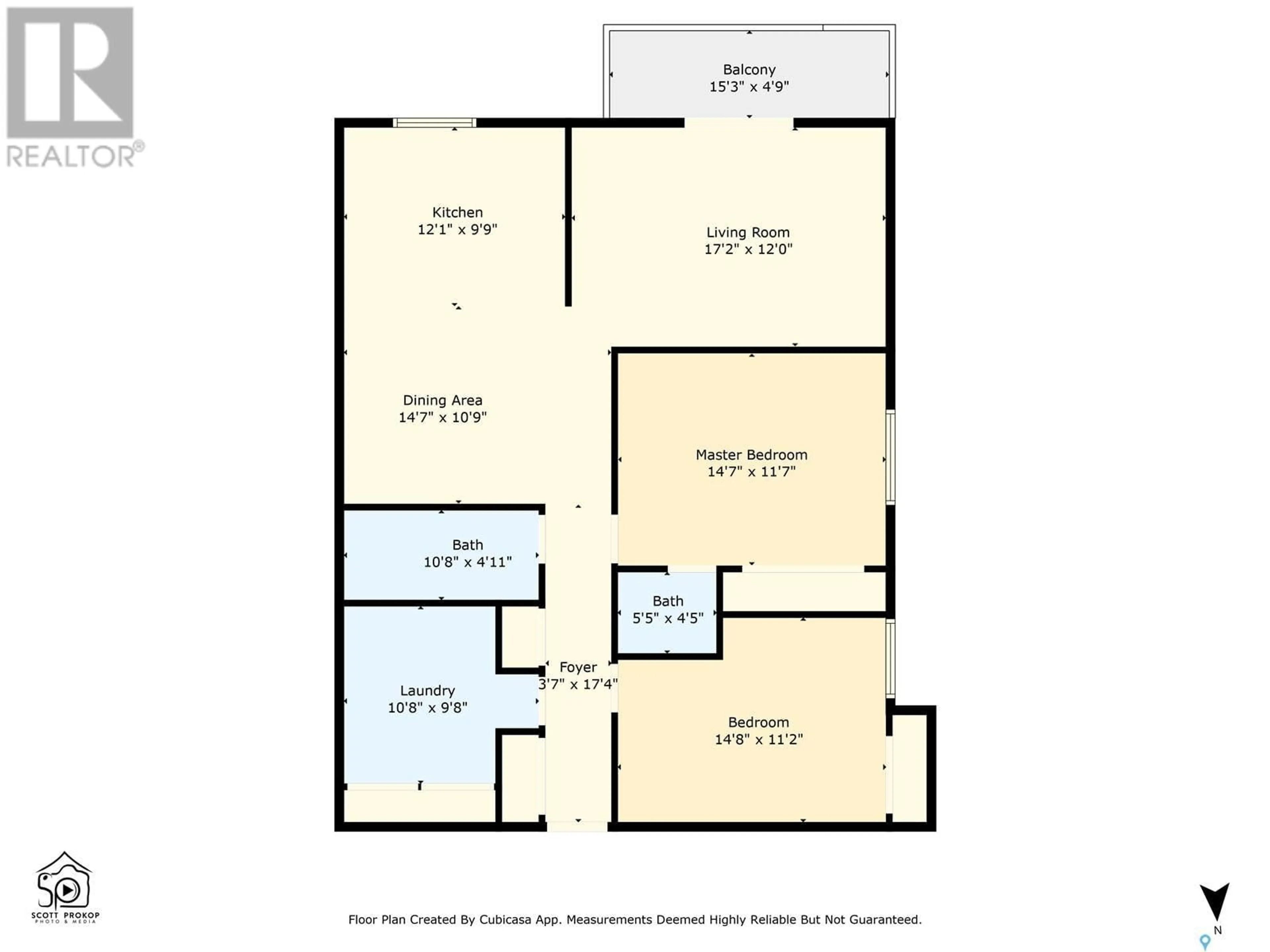 Floor plan for 107 718 9th STREET E, Saskatoon Saskatchewan S7H0M7