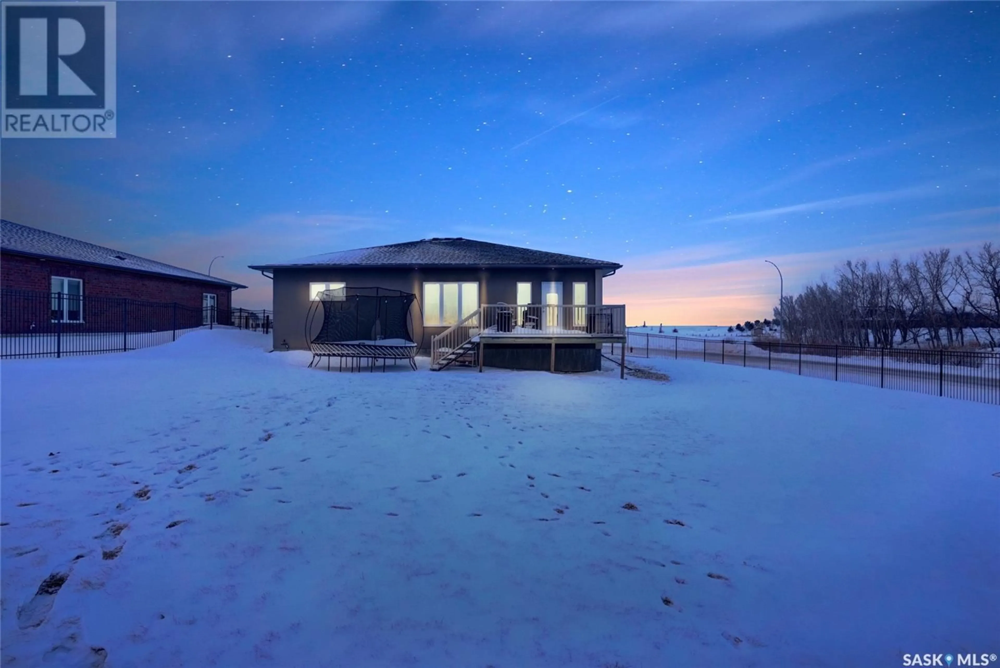 A pic from outside/outdoor area/front of a property/back of a property/a pic from drone, water/lake/river/ocean view for 3 Iron Bridge TERRACE, Moose Jaw Saskatchewan S6J0B5