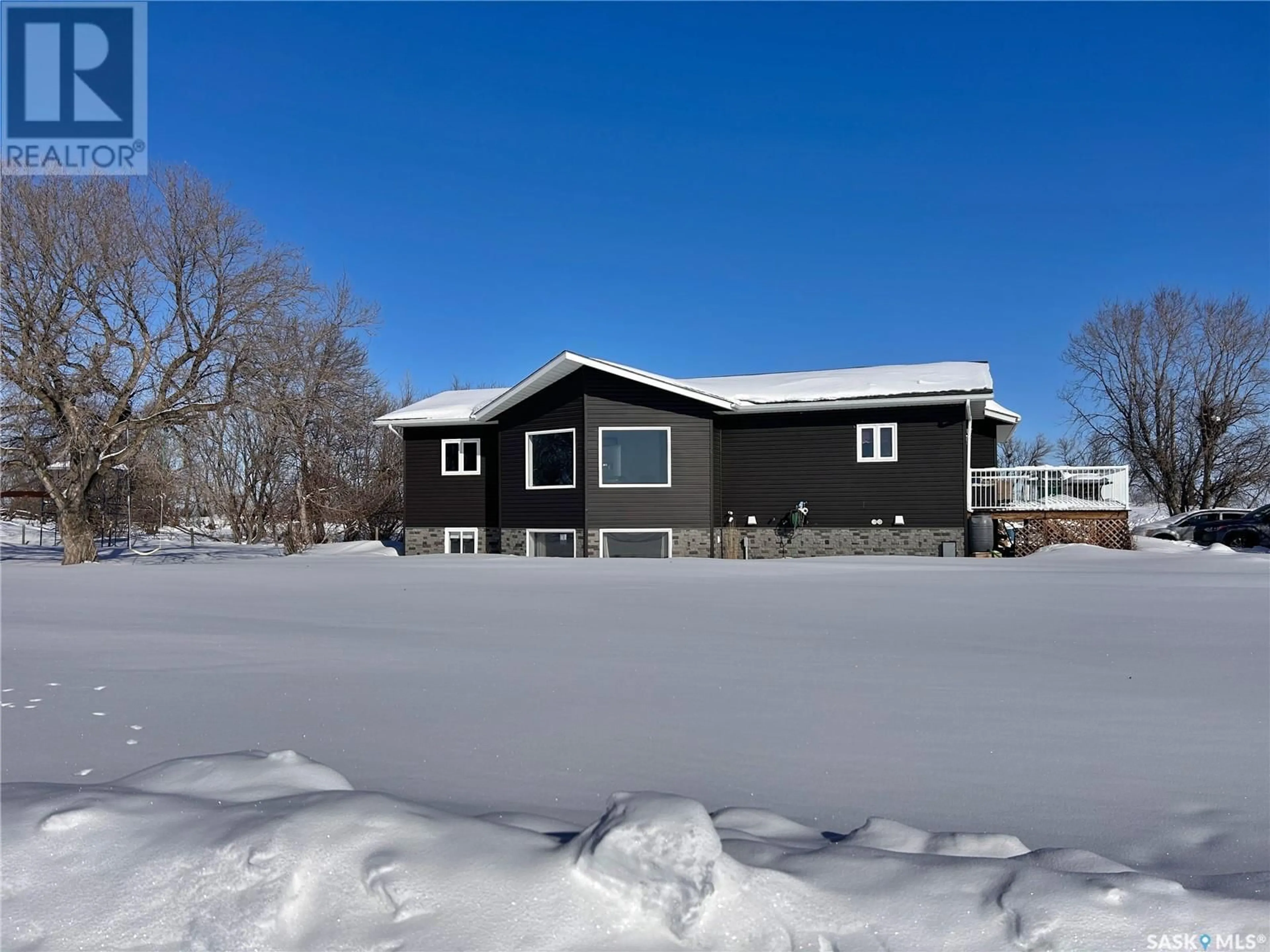 A pic from outside/outdoor area/front of a property/back of a property/a pic from drone, water/lake/river/ocean view for PISTER ACREAGE, Moosomin Rm No. 121 Saskatchewan S0G3N0