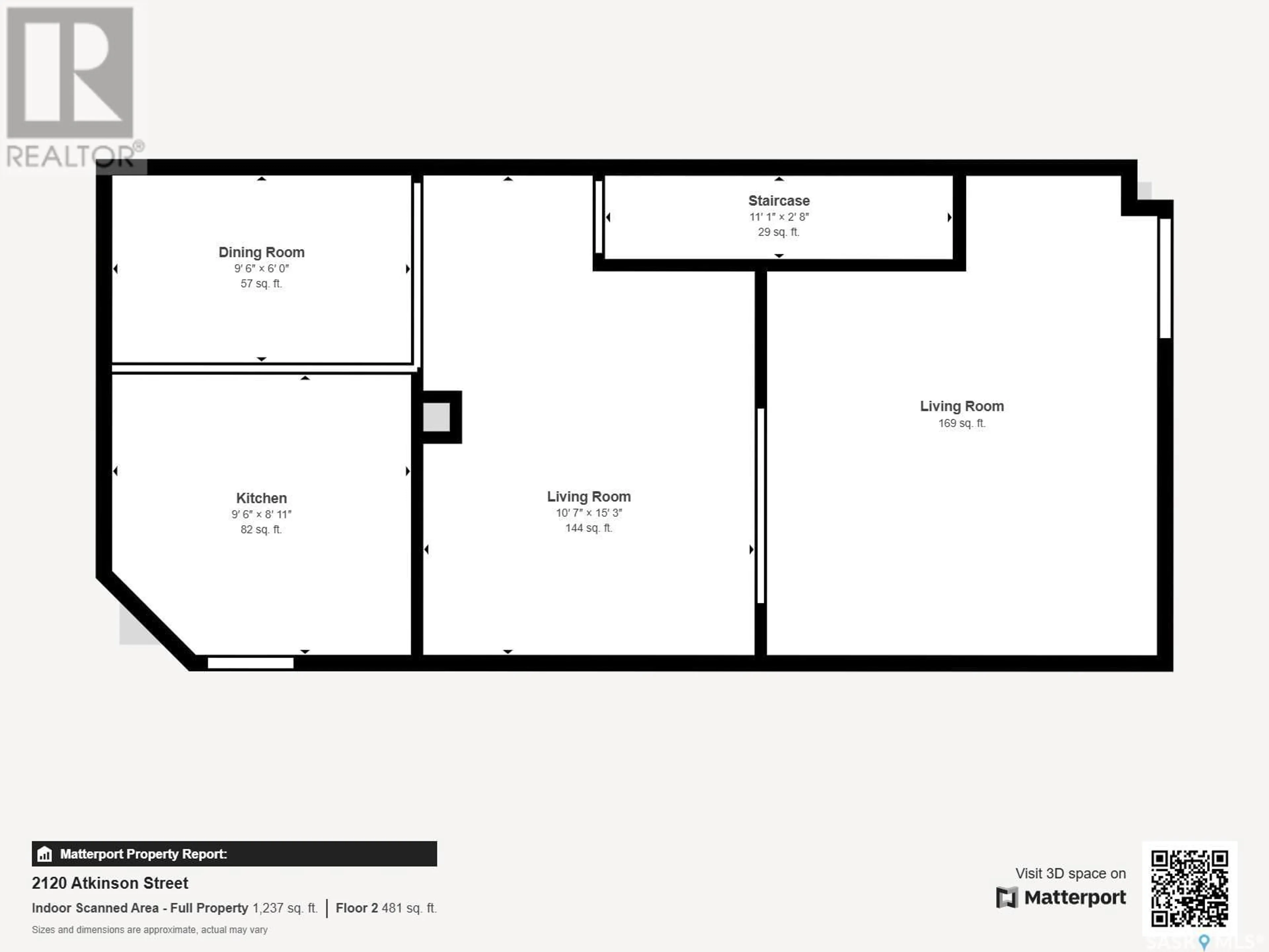 Floor plan for 2120 Atkinson STREET, Regina Saskatchewan S4N3W9