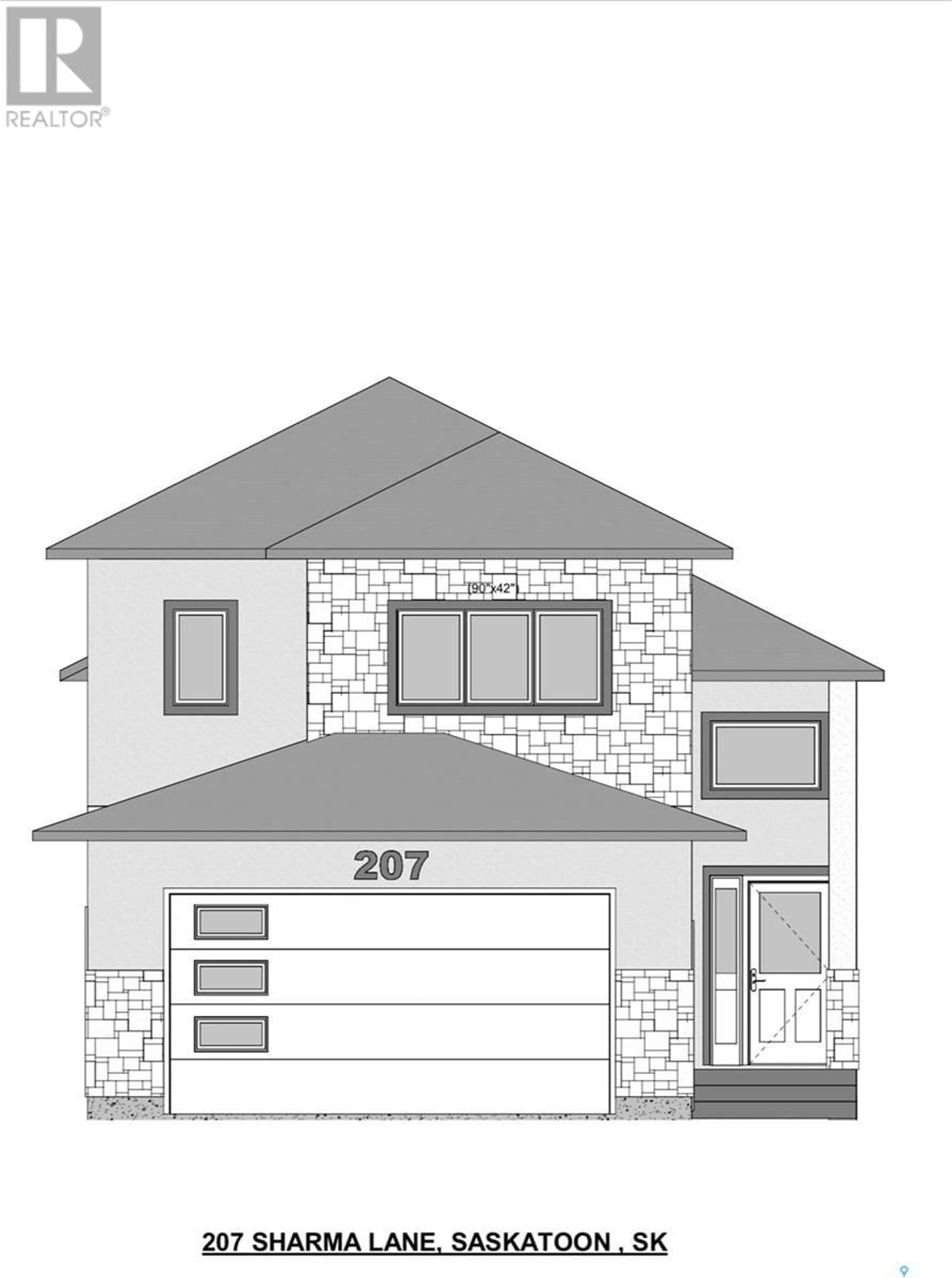 Home with brick exterior material, building for 207 Sharma LANE, Saskatoon Saskatchewan S7W1K7