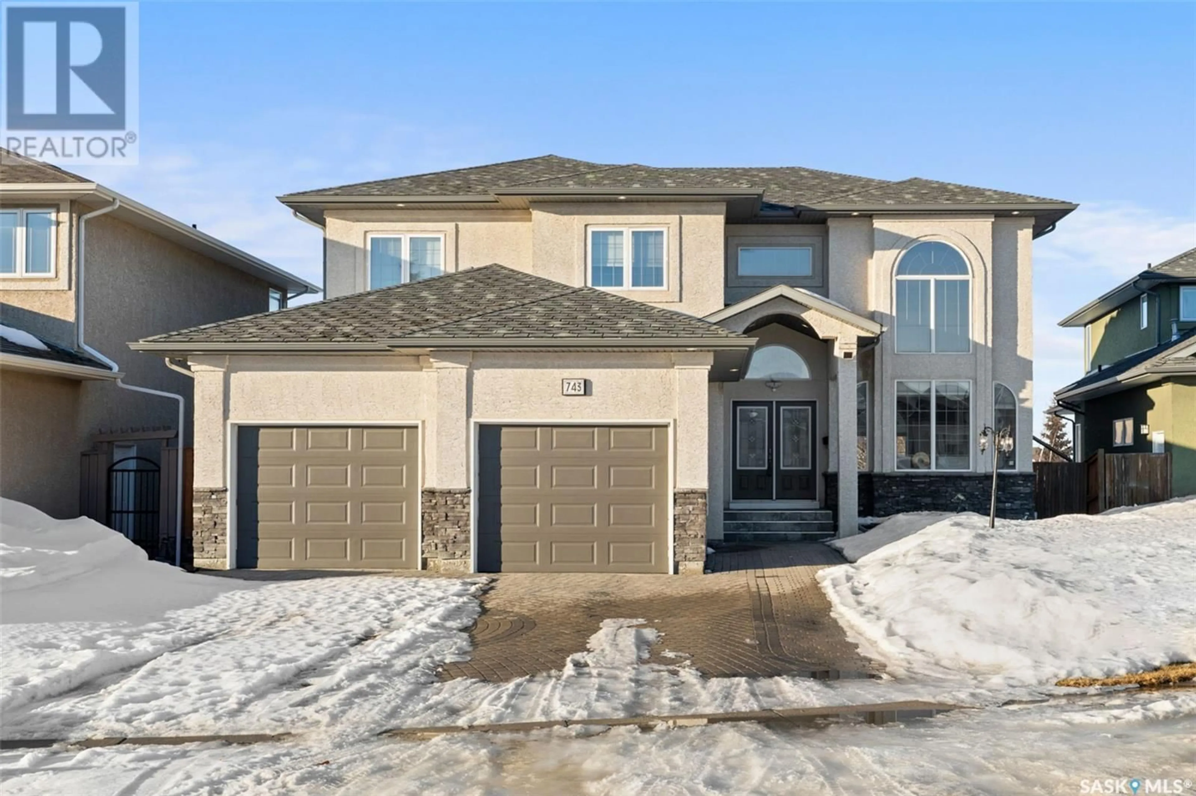 Home with brick exterior material, street for 743 Bellmont COURT, Saskatoon Saskatchewan S7V1K7