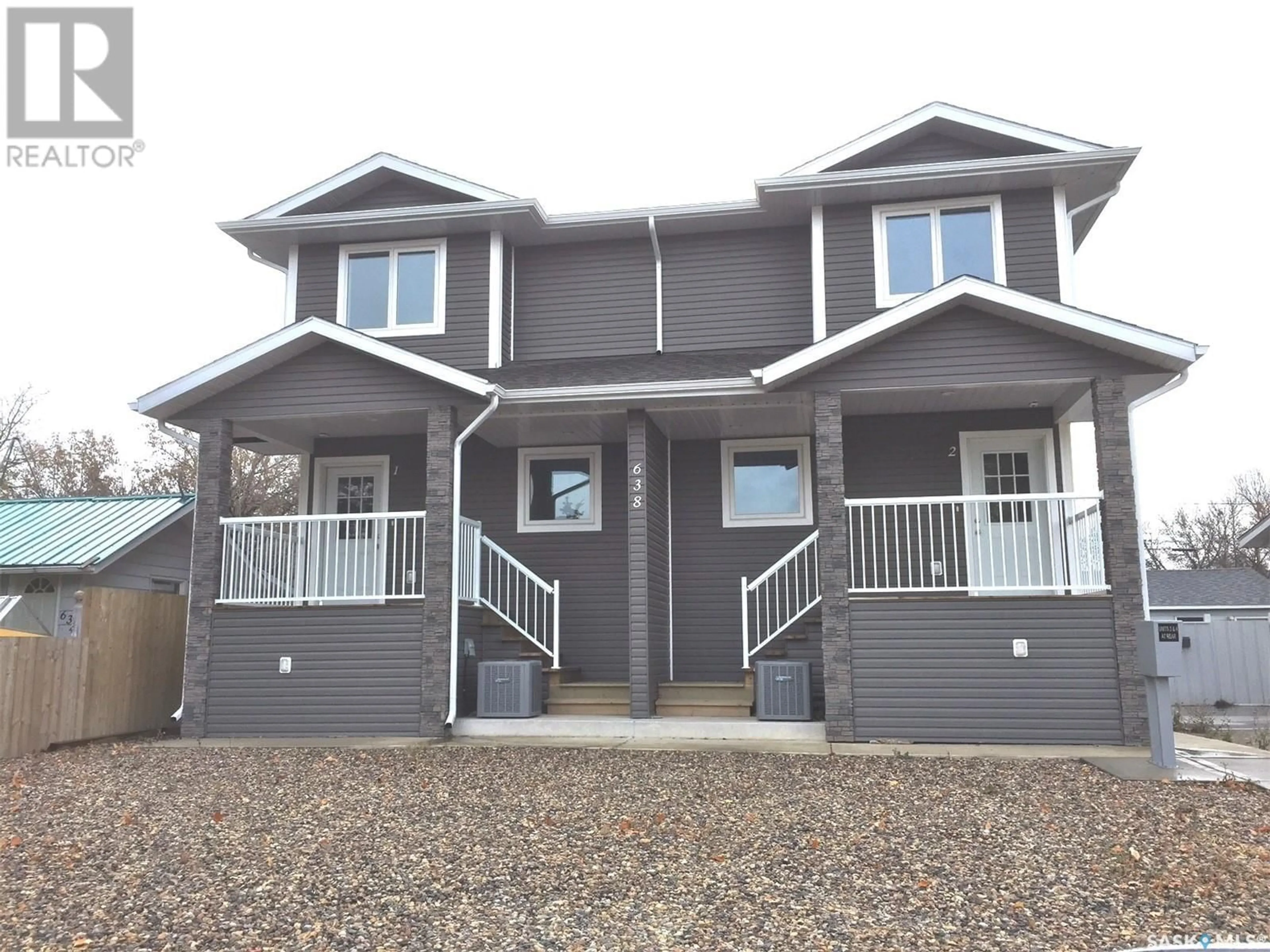 Home with vinyl exterior material, street for #1-4 638 Albert STREET, Estevan Saskatchewan S4A1R6