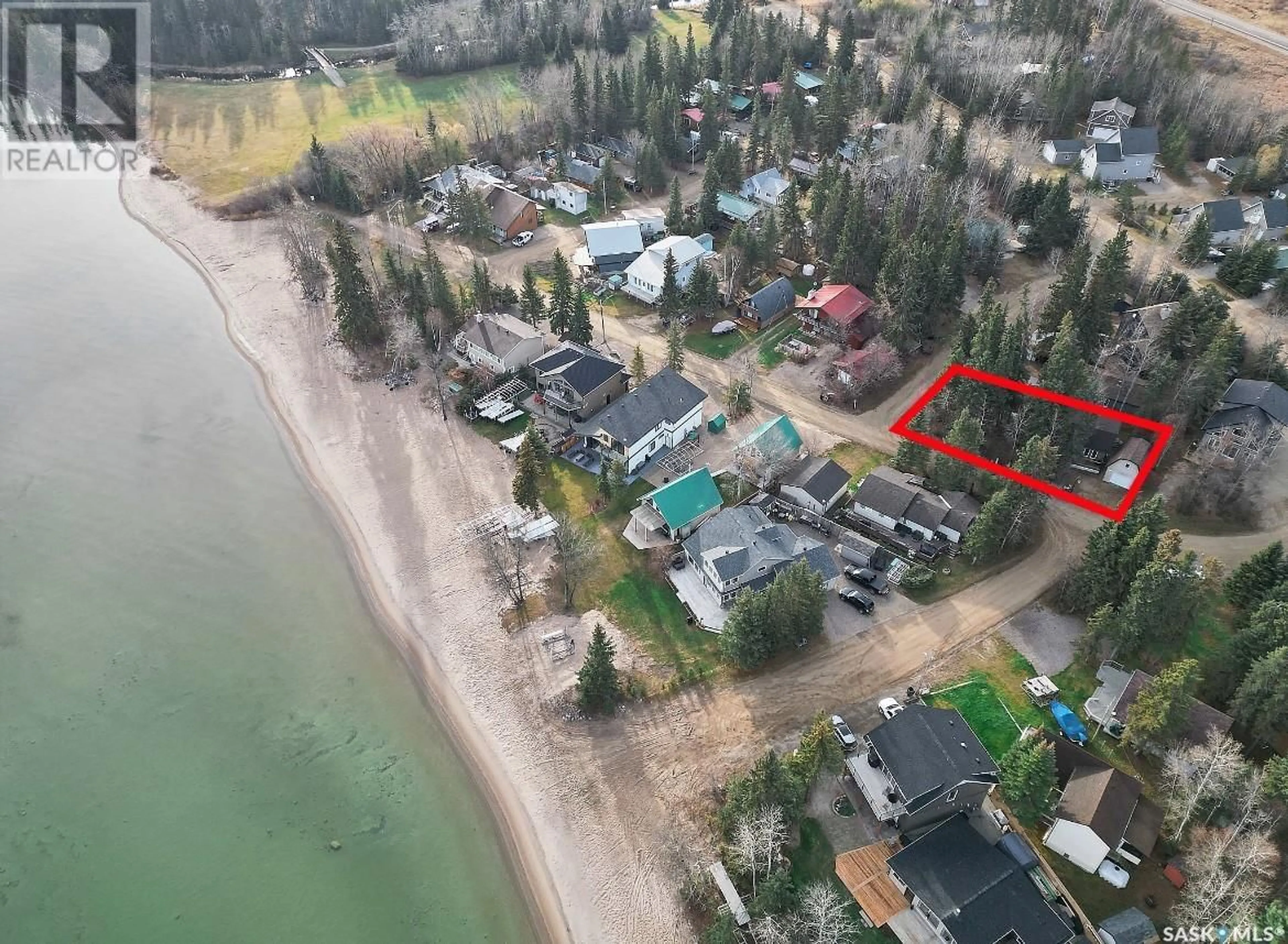 A pic from outside/outdoor area/front of a property/back of a property/a pic from drone, water/lake/river/ocean view for 2 3rd CRESCENT, Candle Lake Saskatchewan S0J3E0