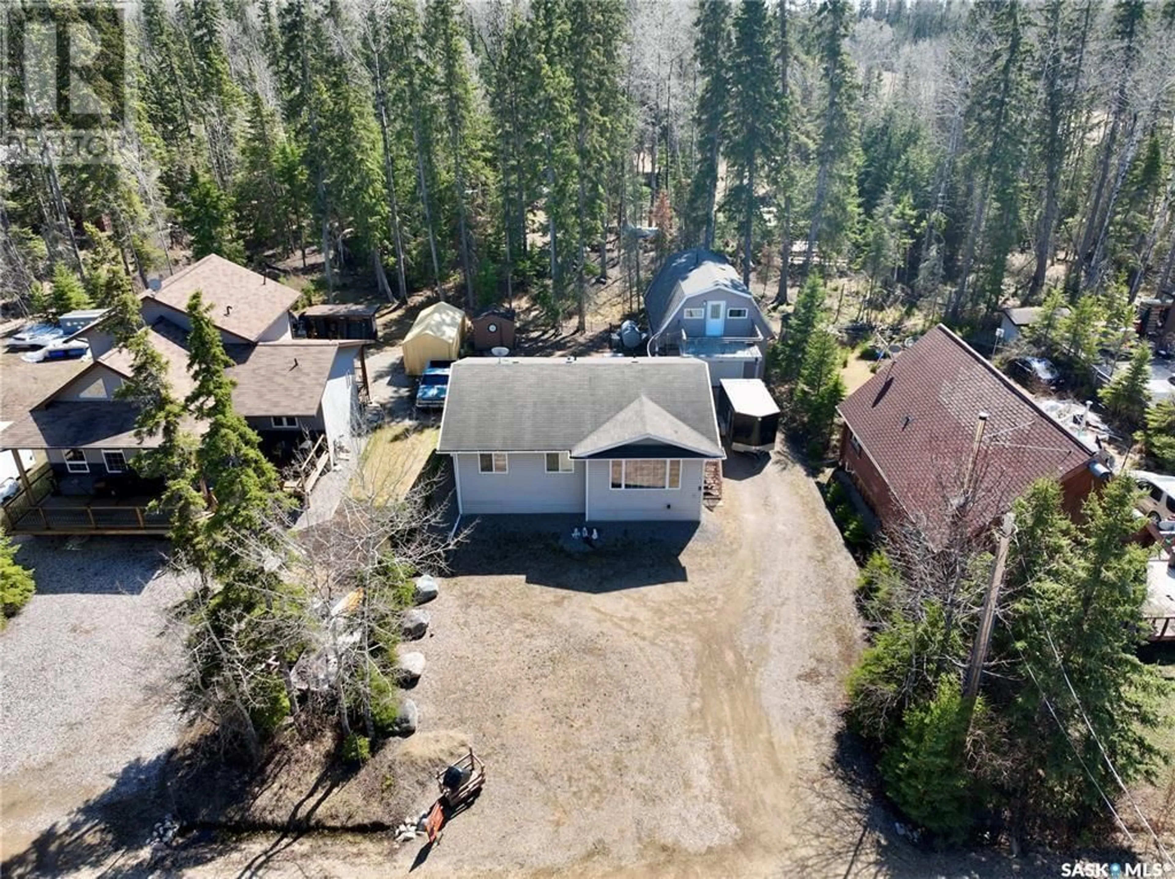 A pic from outside/outdoor area/front of a property/back of a property/a pic from drone, unknown for 6 TYE PLACE, Candle Lake Saskatchewan S0J3E0