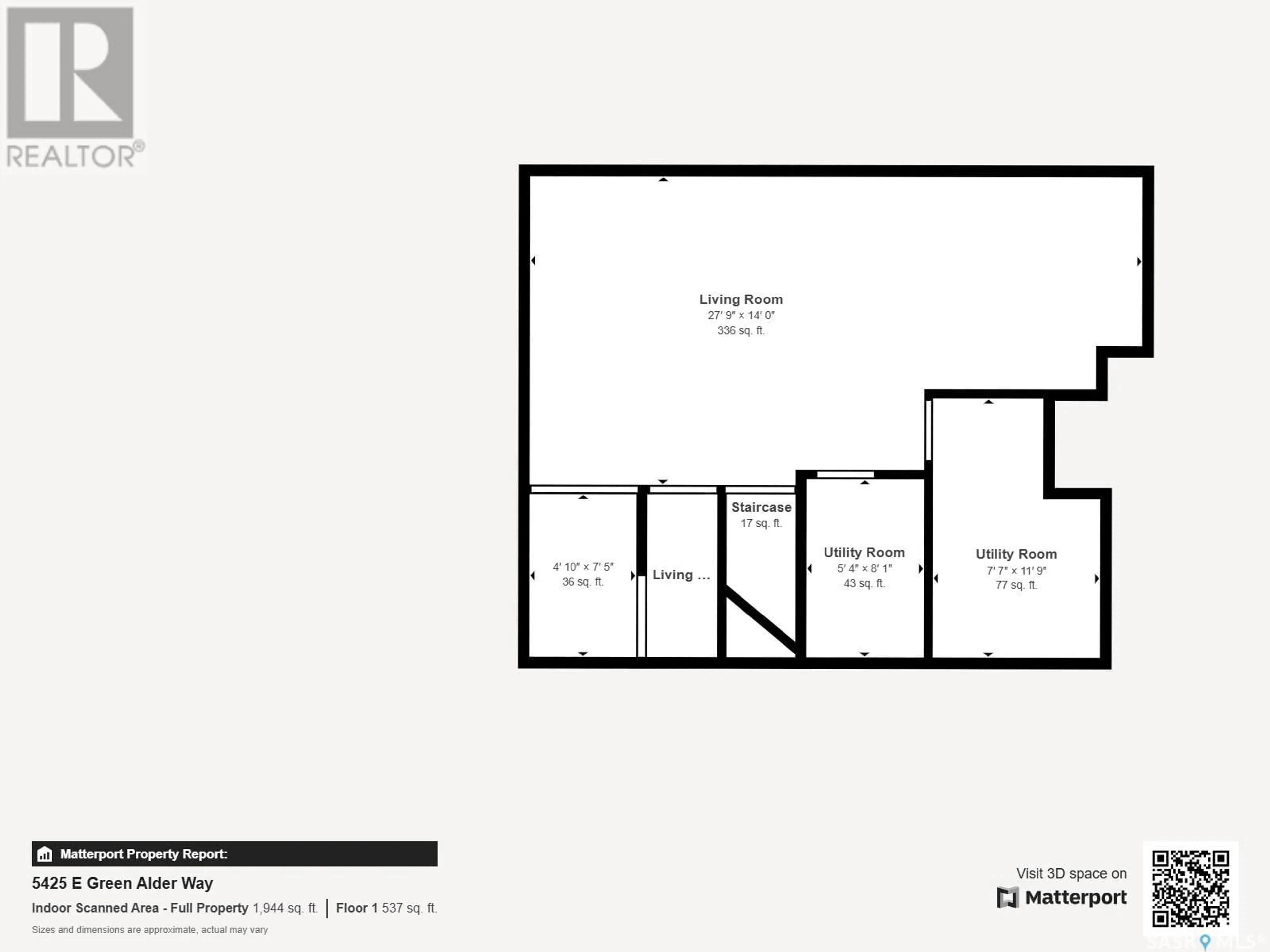 Floor plan for 5425 Green Alder WAY E, Regina Saskatchewan S4V3M7