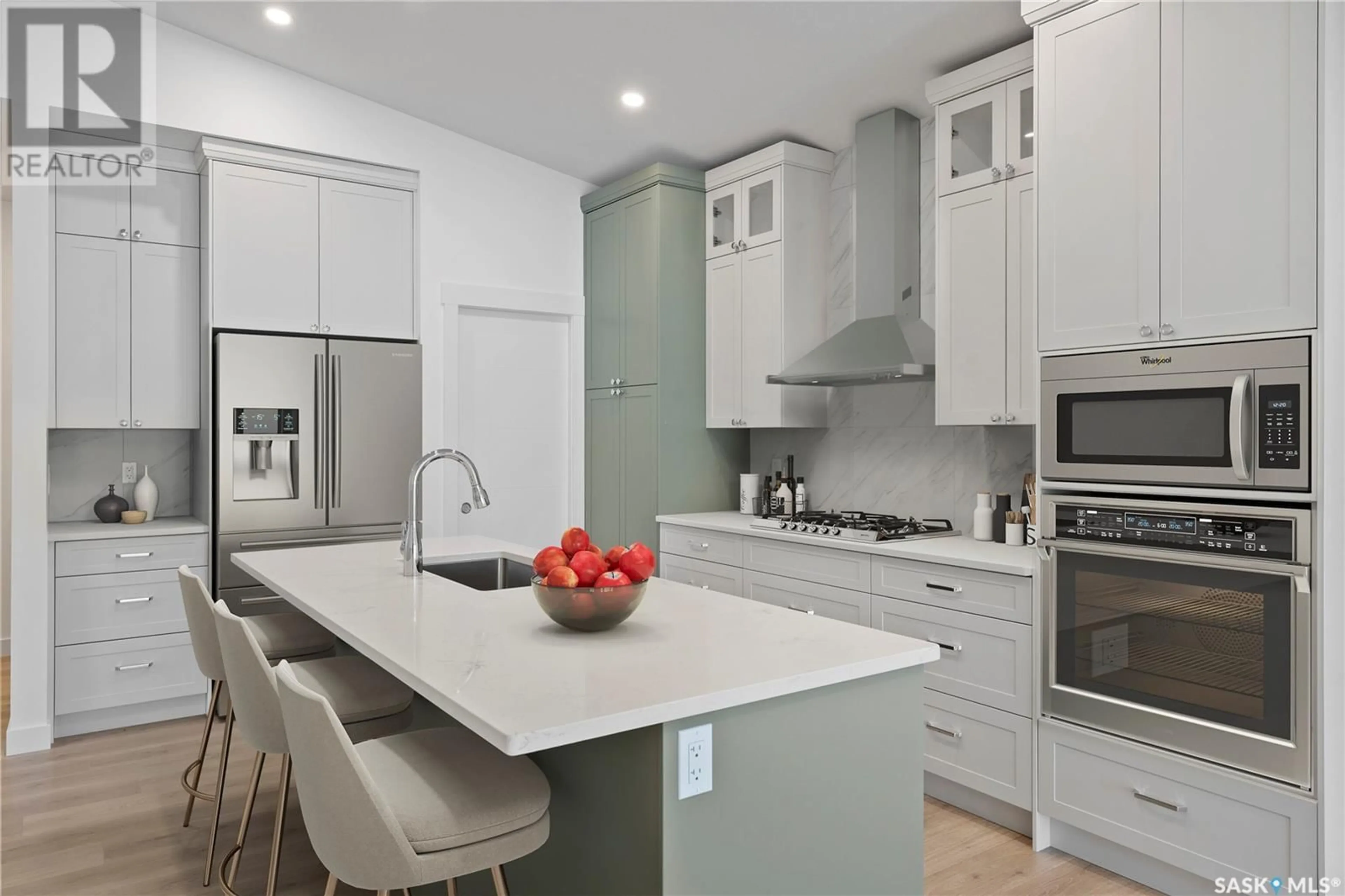 Contemporary kitchen, ceramic/tile floor for 543 DORAN CRESCENT, Saskatoon Saskatchewan S0K2T0