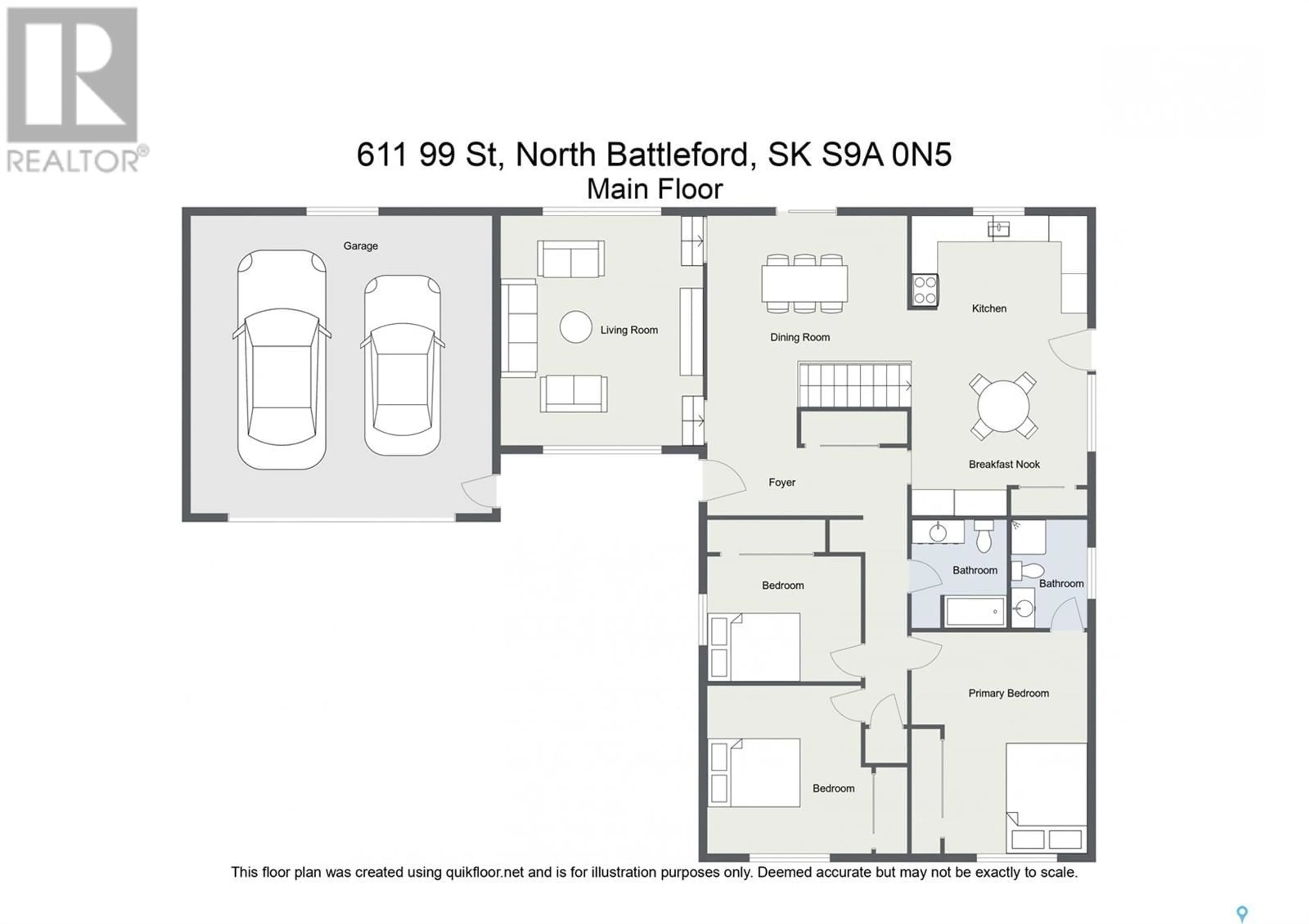 Floor plan for 611 99th STREET, North Battleford Saskatchewan S9A0N7