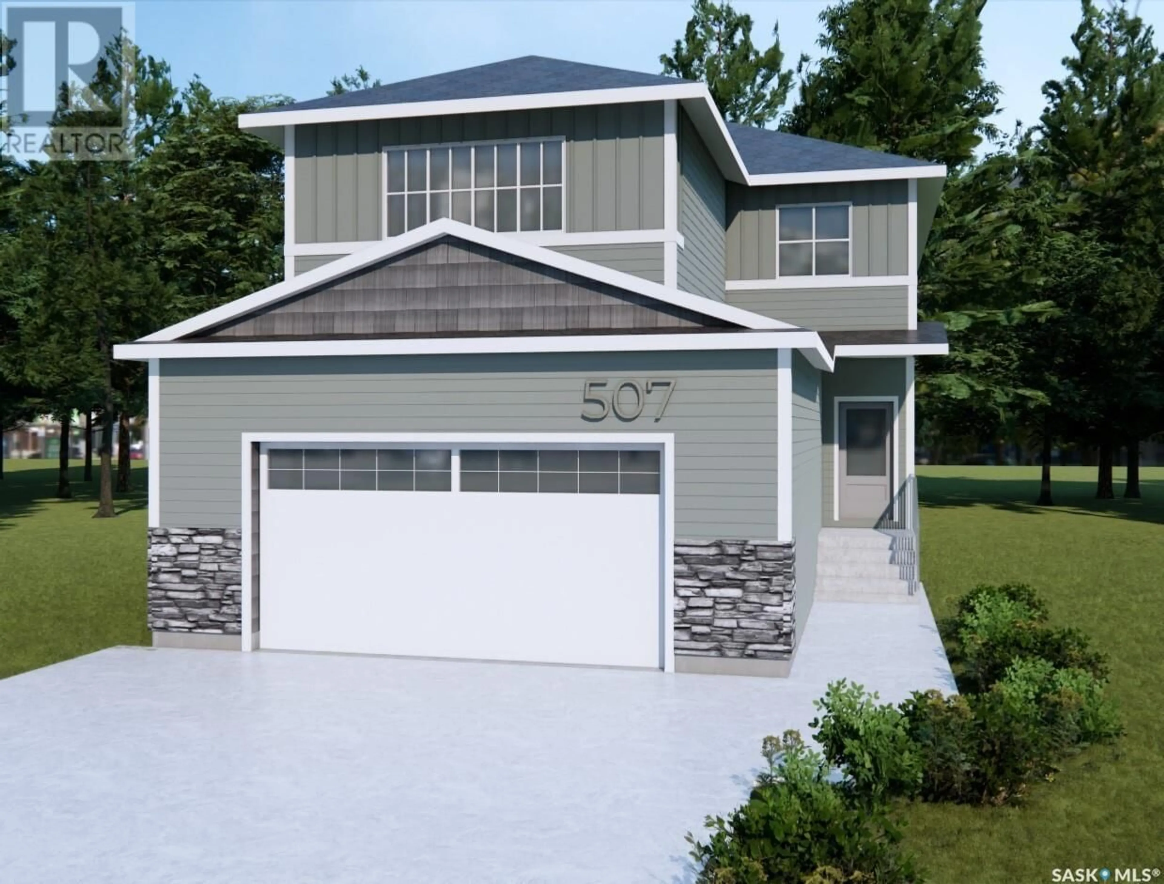 Home with vinyl exterior material, street for 507 Doran CRESCENT, Saskatoon Saskatchewan S0K2T0