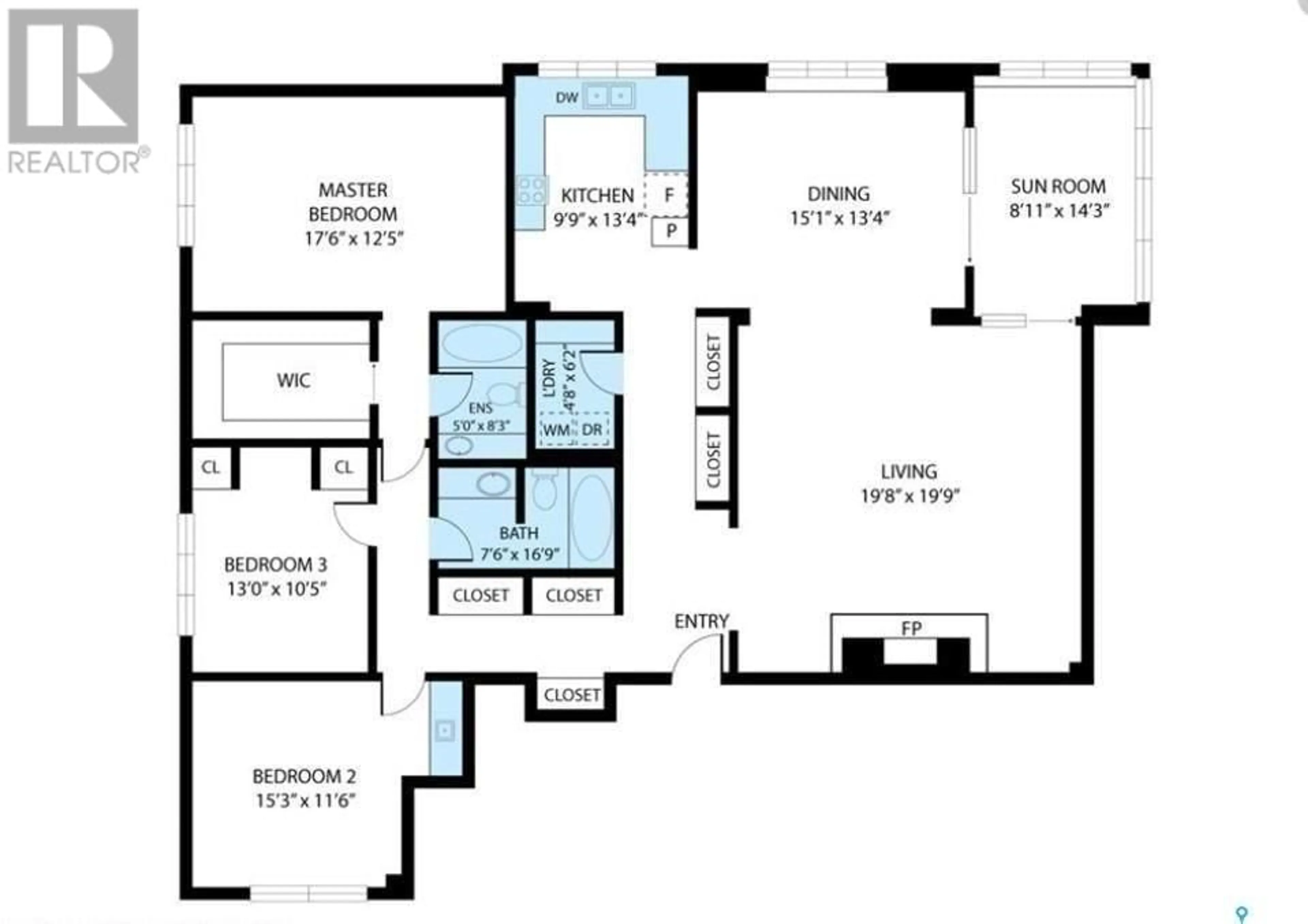 Floor plan for 202 699 28th STREET W, Prince Albert Saskatchewan S6V5E6