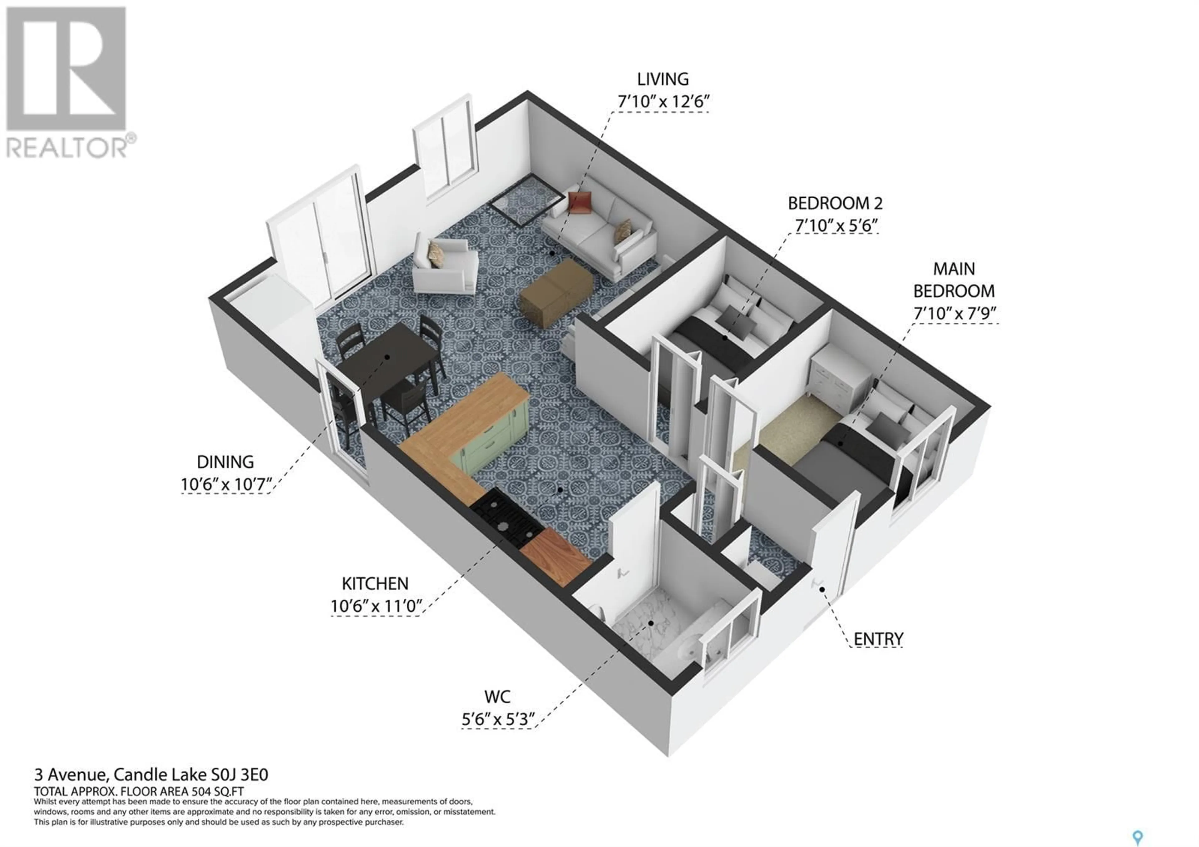Floor plan for 6 3RD AVENUE, Candle Lake Saskatchewan S0J3E0