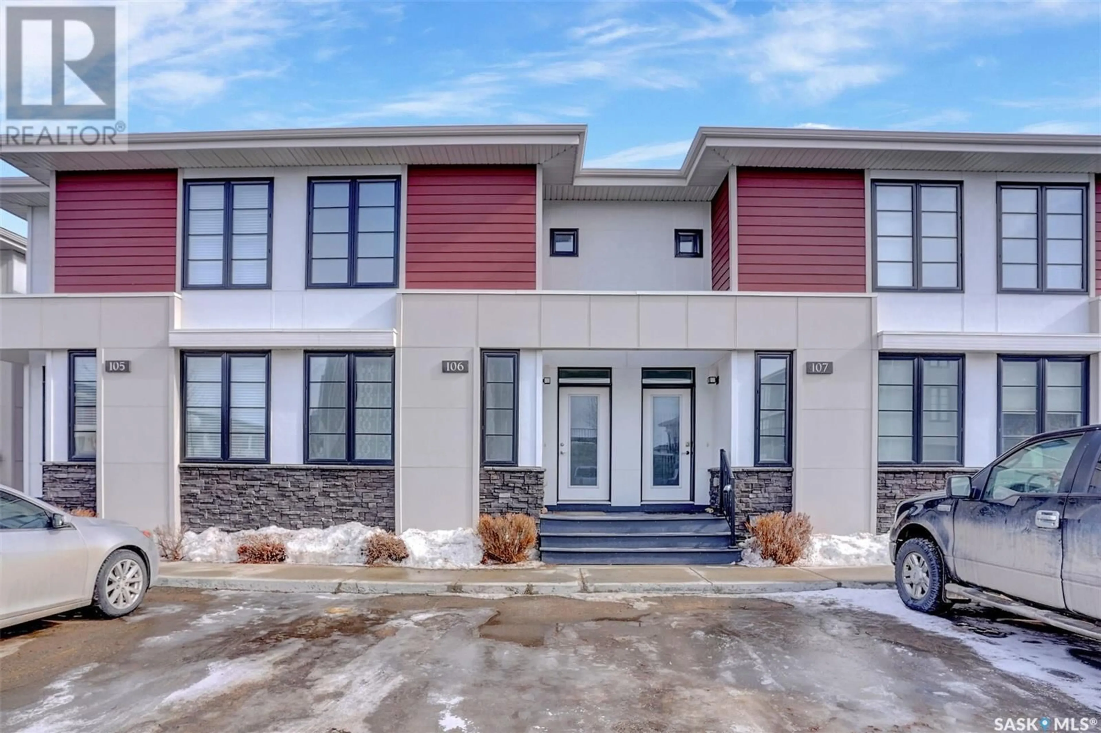 Home with brick exterior material, street for 106 3229 Elgaard DRIVE, Regina Saskatchewan S4X0L2