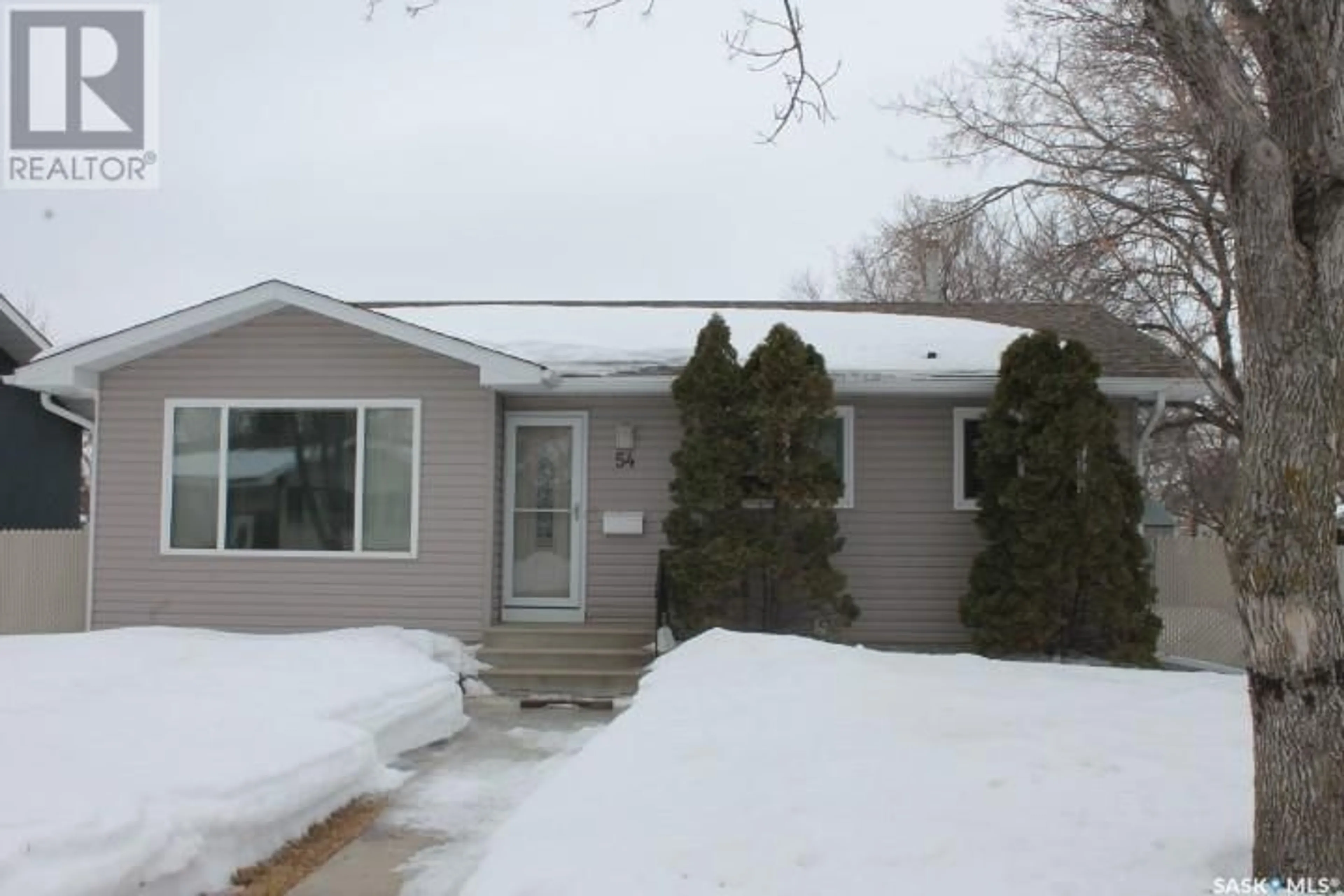 Home with vinyl exterior material, street for 54 Storey CRESCENT, Regina Saskatchewan S4X1L4