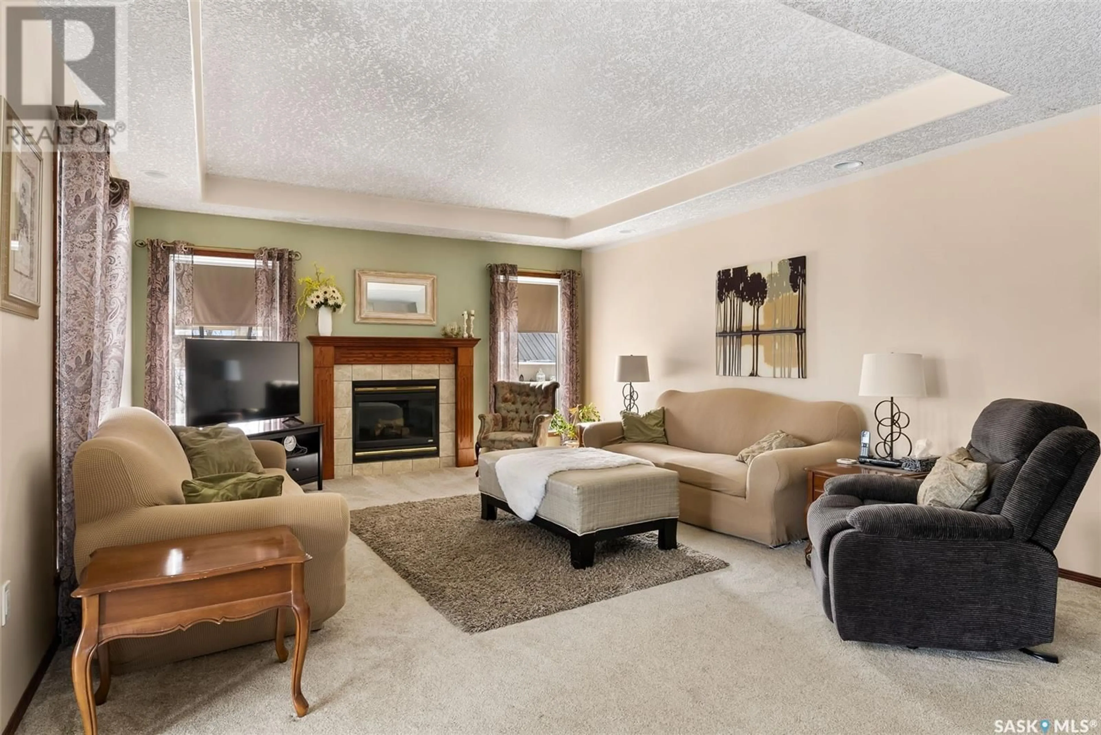 Living room with furniture, carpet floor for 535 Carroll CRESCENT, Southey Saskatchewan S0G4P0