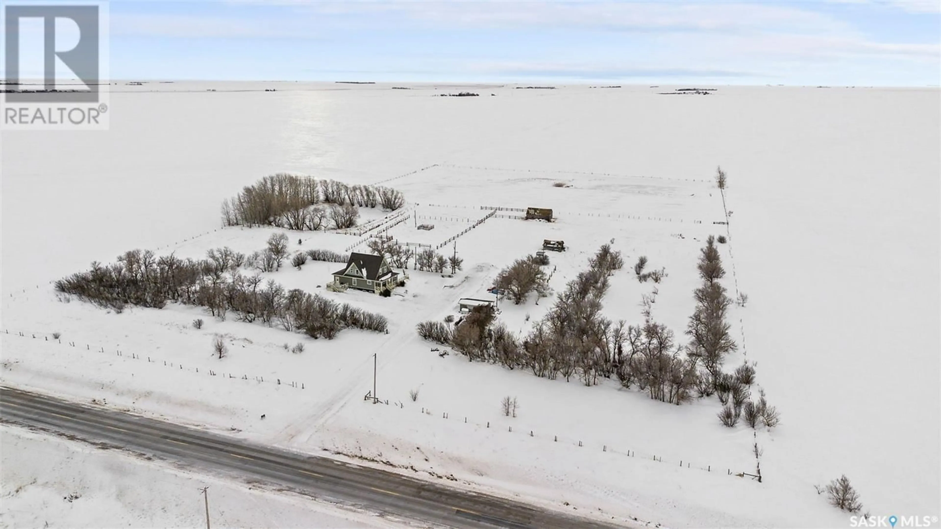 A pic from outside/outdoor area/front of a property/back of a property/a pic from drone, street for RM of Canaan Acreage - 13.04 Acres, Canaan Rm No. 225 Saskatchewan S0L1Z0