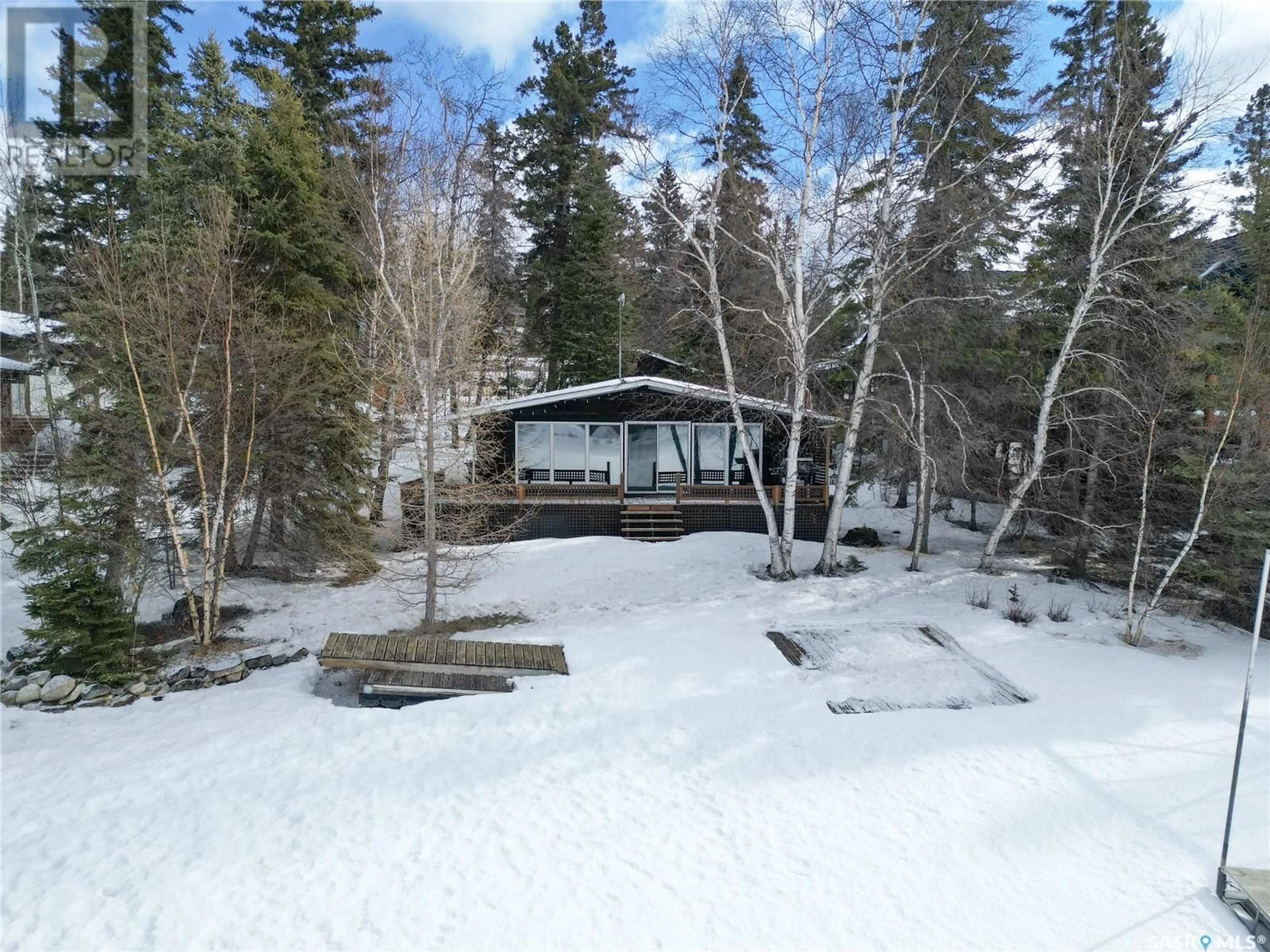 A pic from outside/outdoor area/front of a property/back of a property/a pic from drone, unknown for 614 Marine DRIVE, Emma Lake Saskatchewan S0J0N0