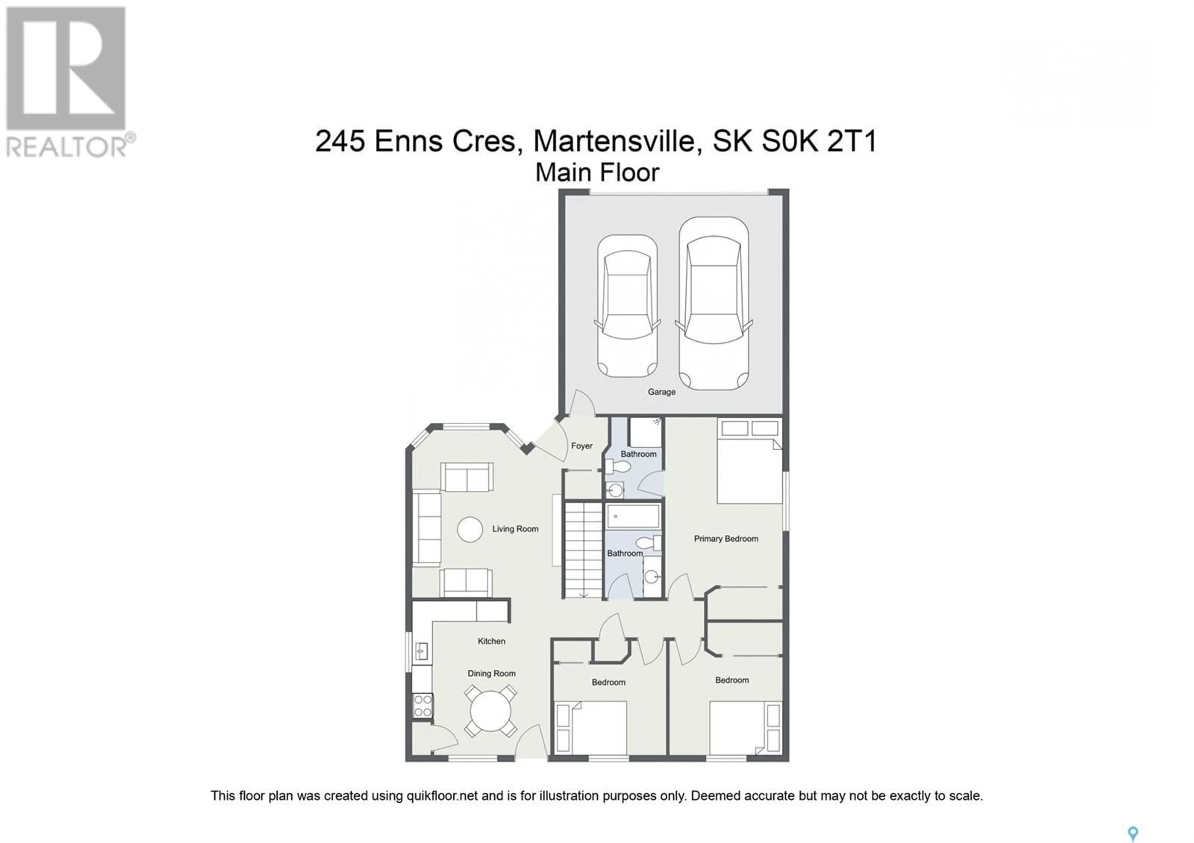 Floor plan for 245 Enns CRESCENT, Martensville Saskatchewan S0K0A2