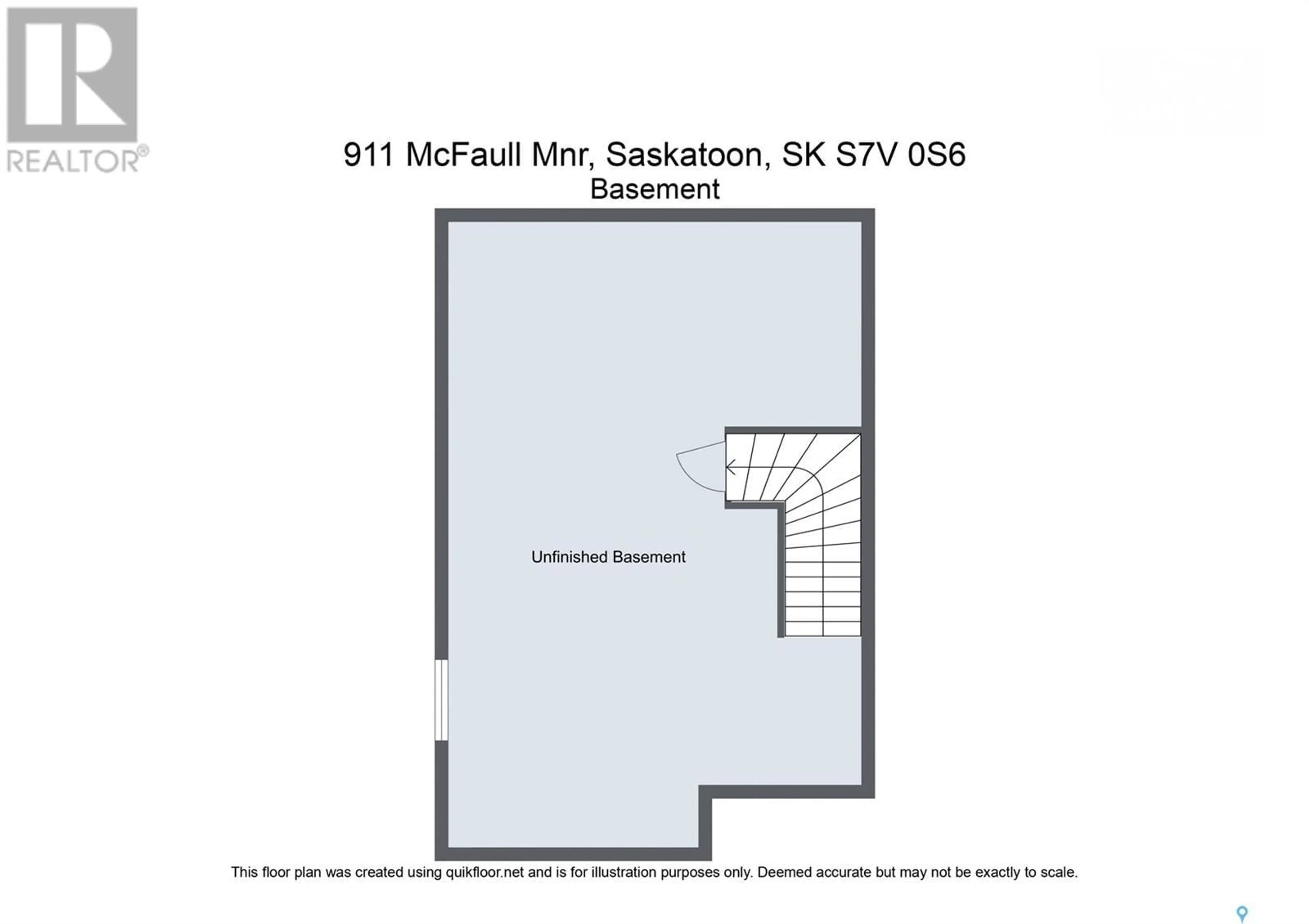 Floor plan for 911 Mcfaull MANOR, Saskatoon Saskatchewan S7V0S6