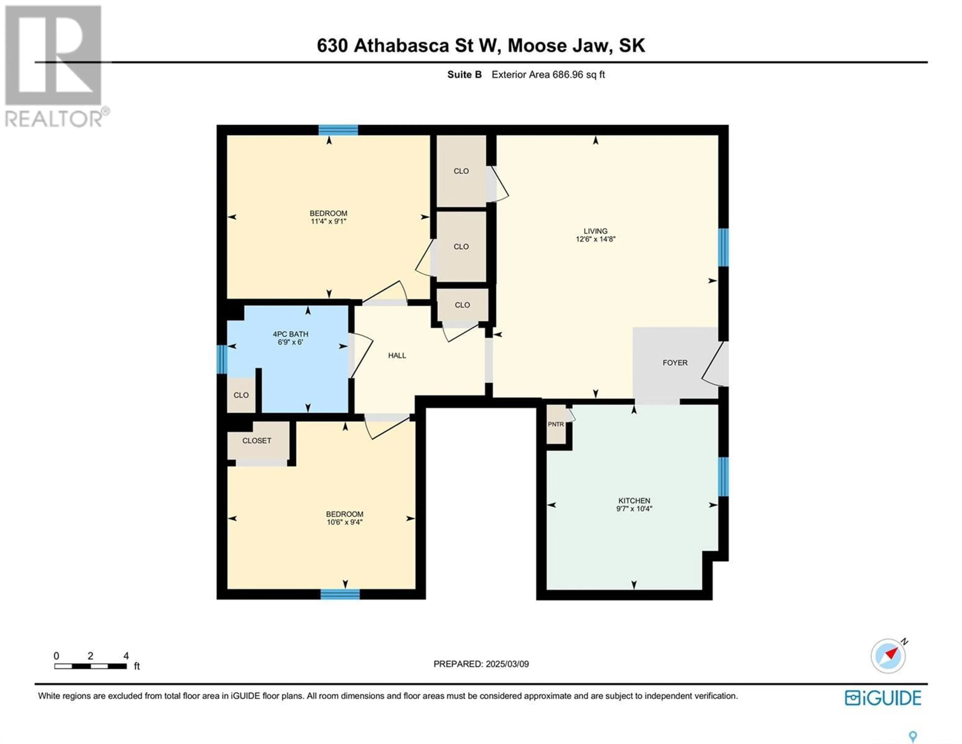 Floor plan for 630 Athabasca STREET W, Moose Jaw Saskatchewan S6H2C8