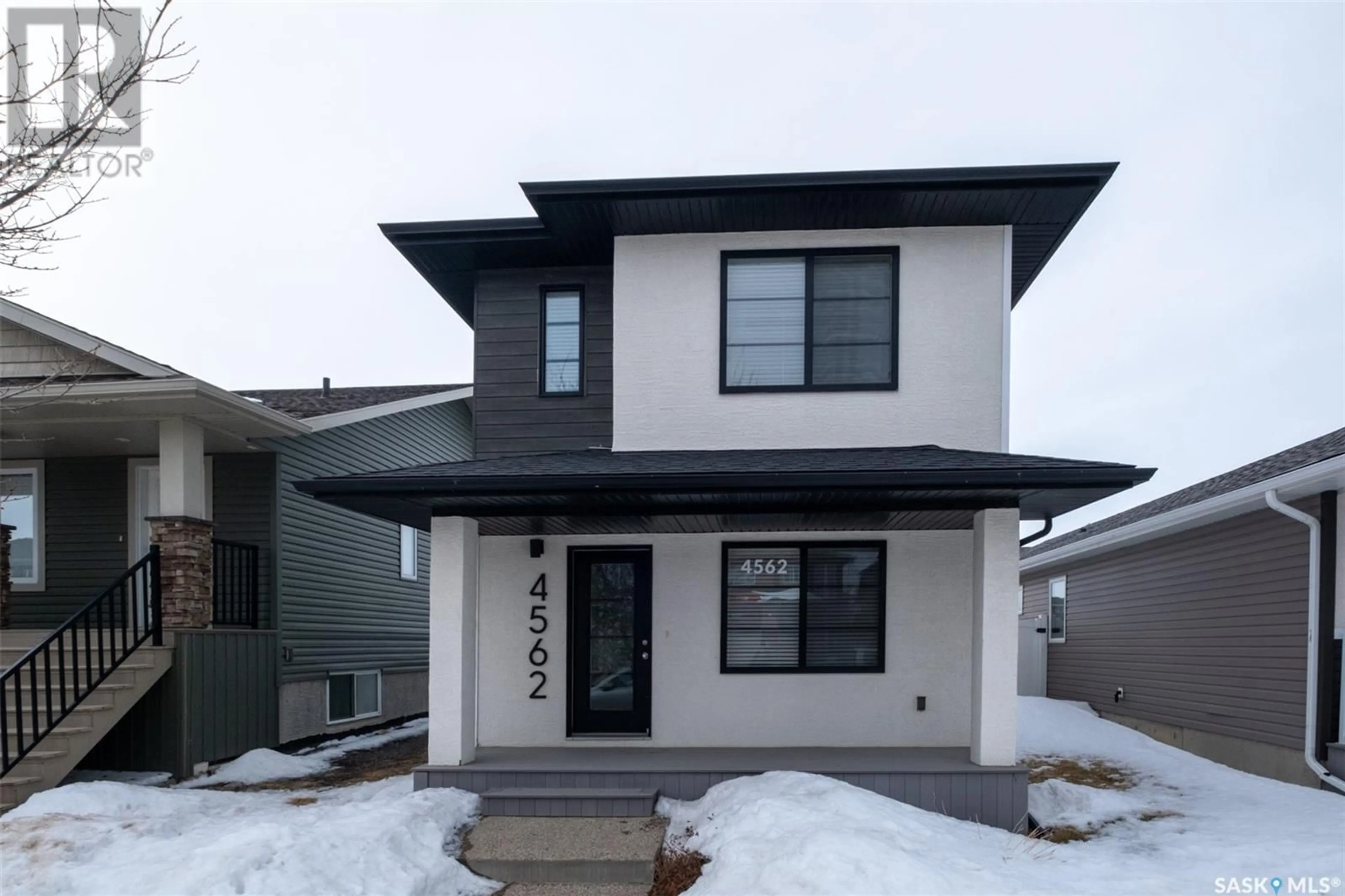 Home with vinyl exterior material, street for 4562 James Hill ROAD, Regina Saskatchewan S4W0K8