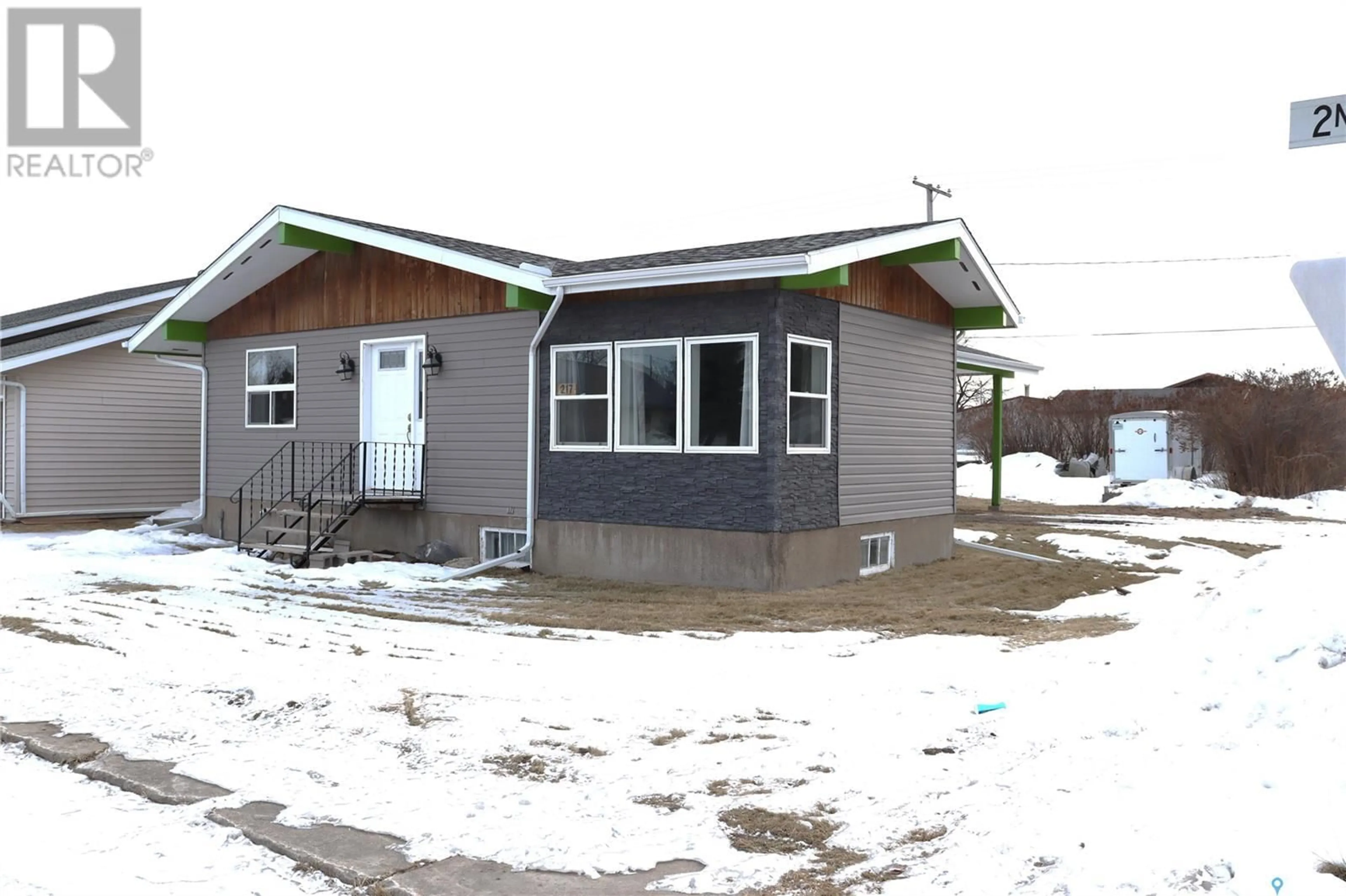Home with vinyl exterior material, street for 217 SECOND AVENUE, Debden Saskatchewan S0J0S0