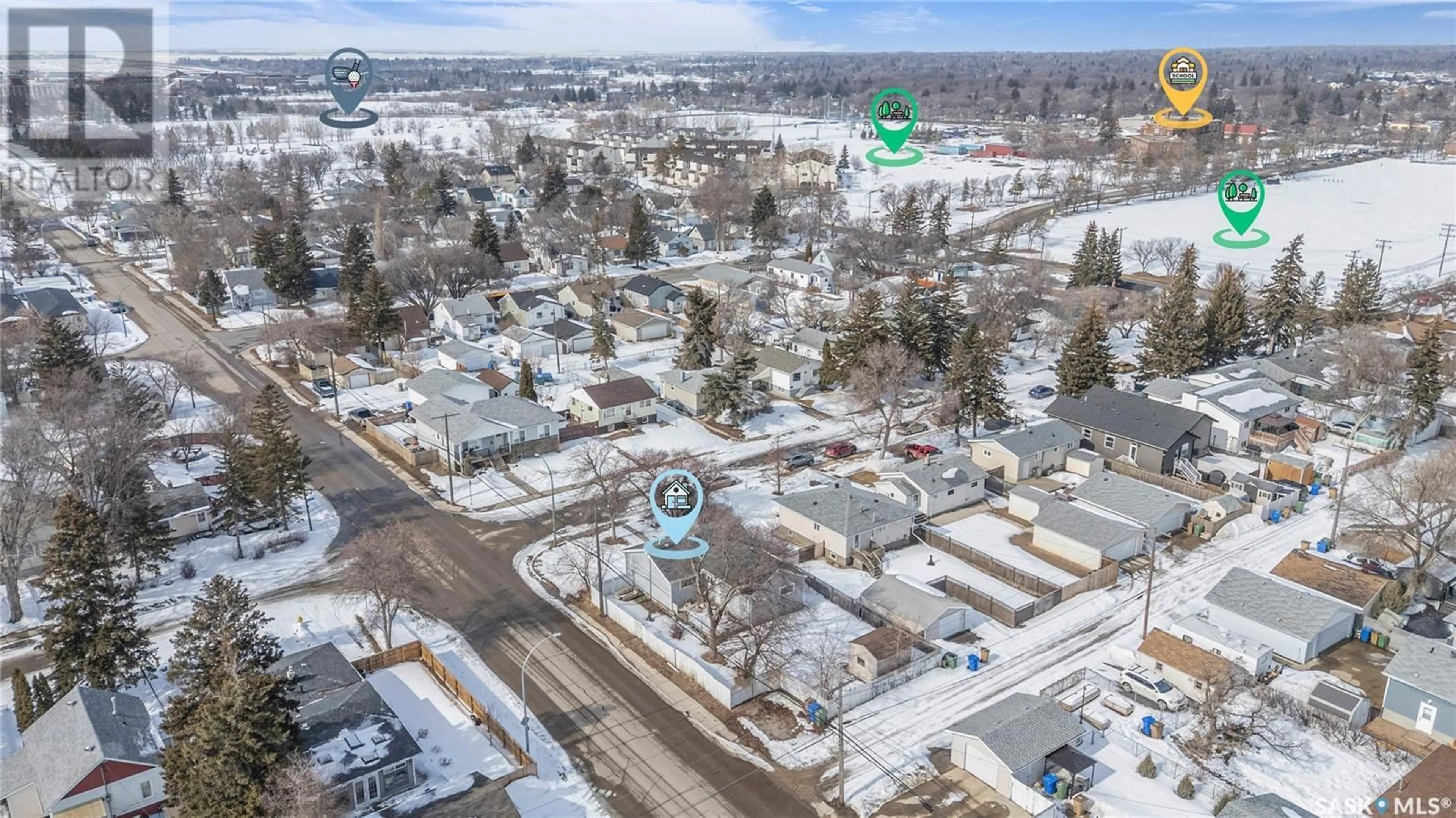 A pic from outside/outdoor area/front of a property/back of a property/a pic from drone, street for 1777 FORGET STREET, Regina Saskatchewan S4T4Y6