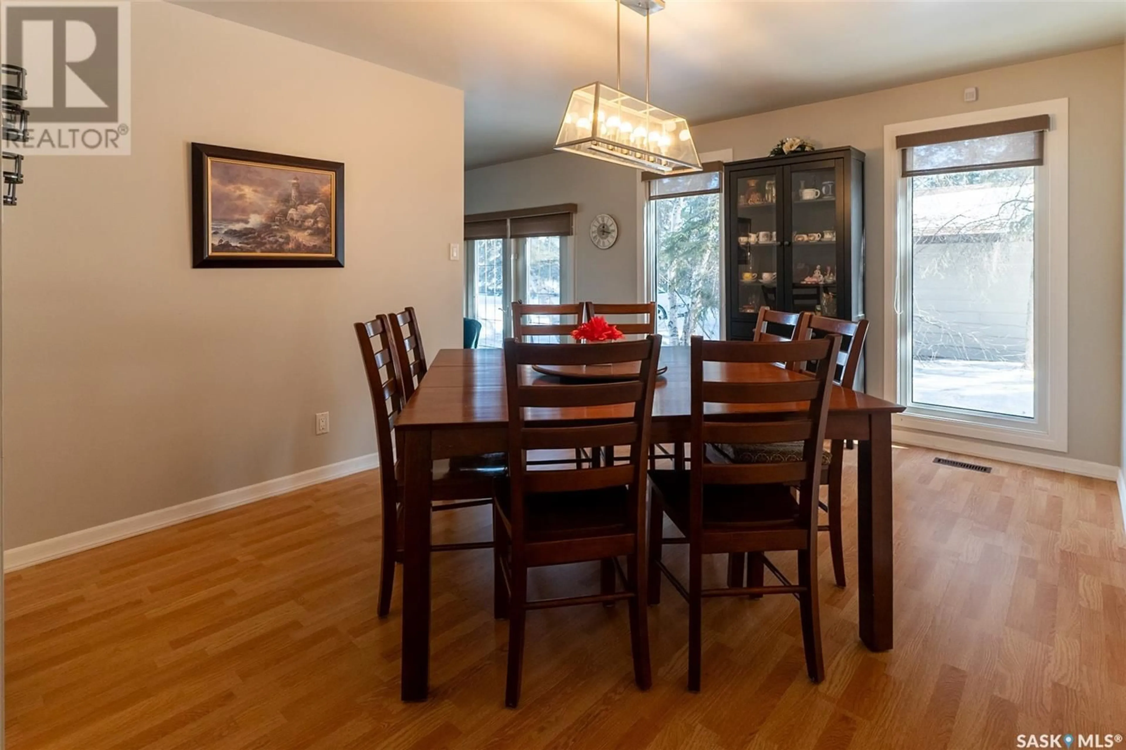 Dining room, wood/laminate floor for 706 2ND AVENUE, Borden Saskatchewan S0K0N0