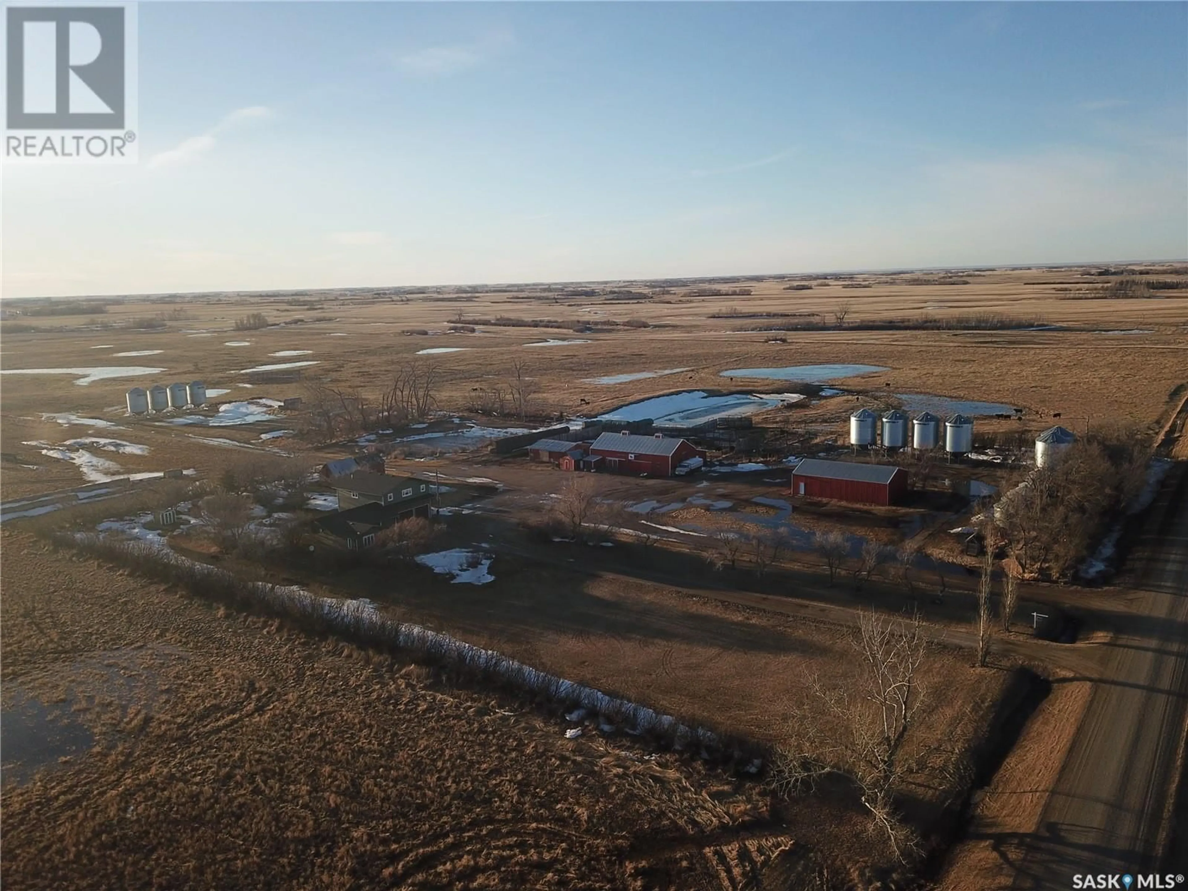A pic from outside/outdoor area/front of a property/back of a property/a pic from drone, building for FREITAG FARM, Moose Creek Rm No. 33 Saskatchewan S0C0A0