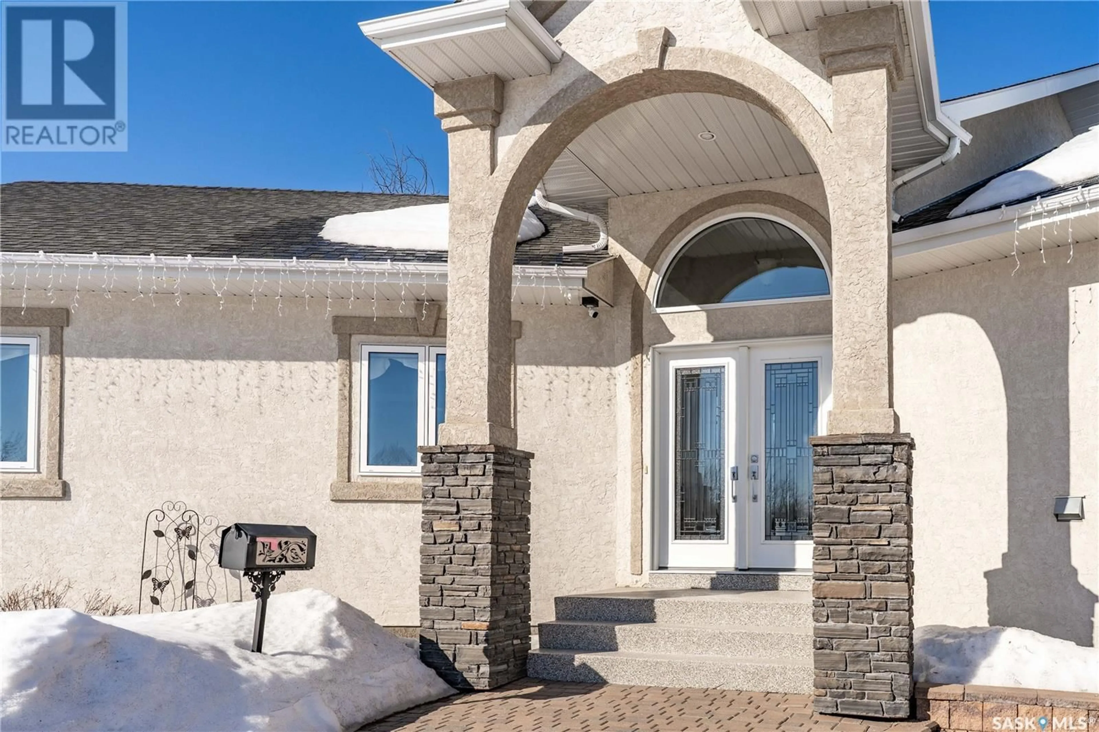 A pic from outside/outdoor area/front of a property/back of a property/a pic from drone, water/lake/river/ocean view for MEADOW ACREAGE, Corman Park Rm No. 344 Saskatchewan S7V0A9