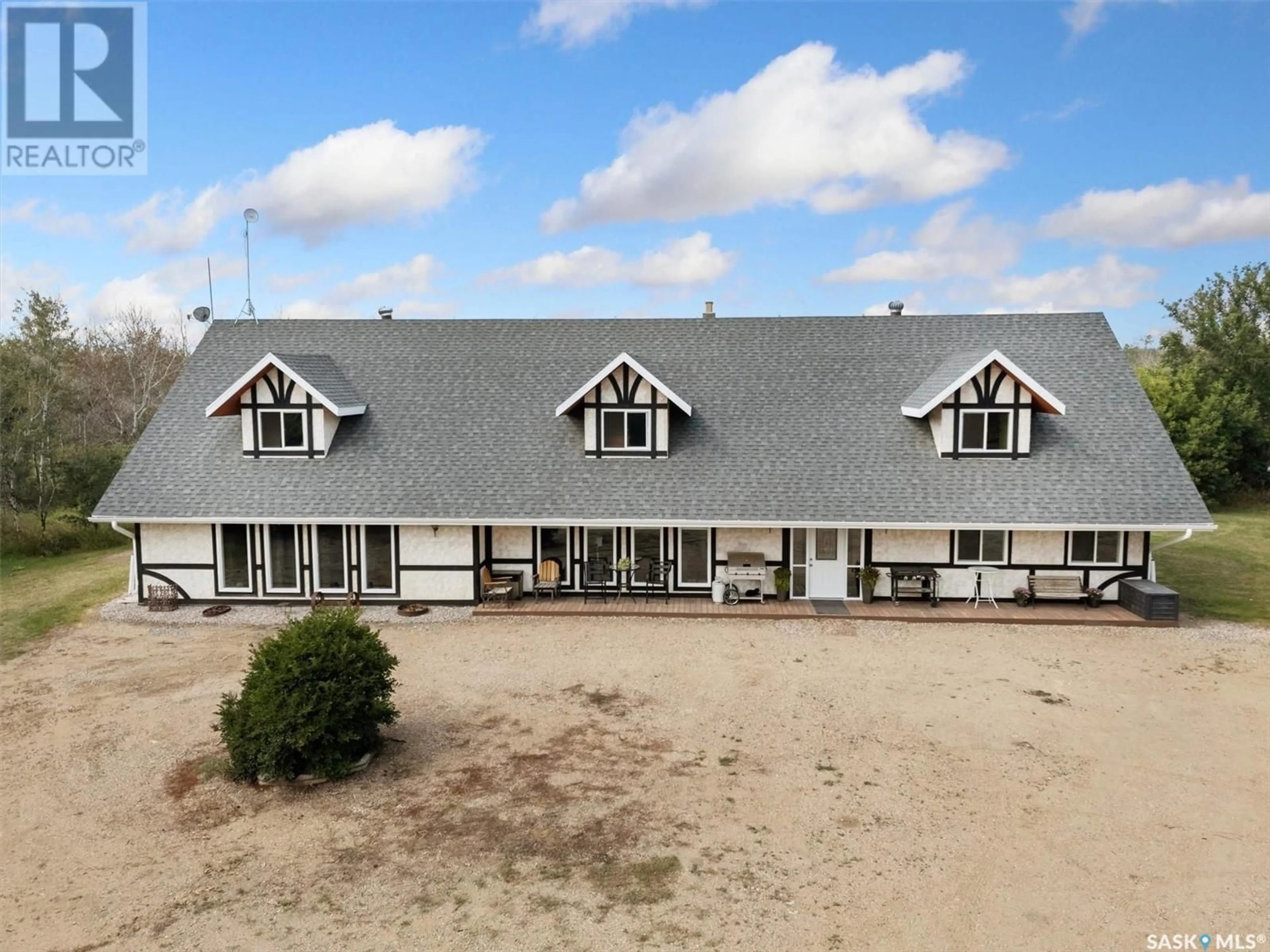 A pic from outside/outdoor area/front of a property/back of a property/a pic from drone, building for DIONNE LABORDE ACREAGE, Corman Park Rm No. 344 Saskatchewan S0K1E0