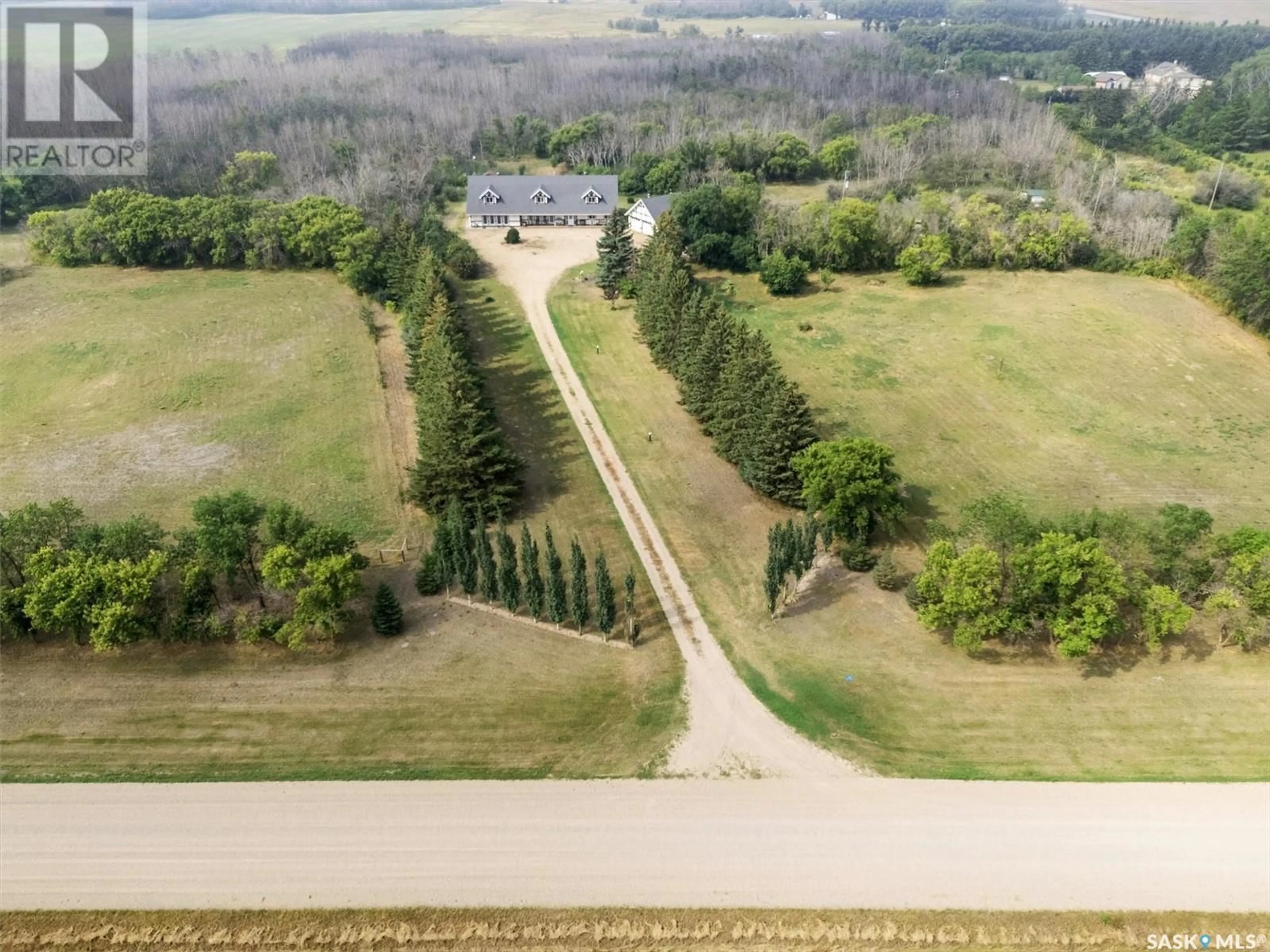 A pic from outside/outdoor area/front of a property/back of a property/a pic from drone, water/lake/river/ocean view for DIONNE LABORDE ACREAGE, Corman Park Rm No. 344 Saskatchewan S0K1E0
