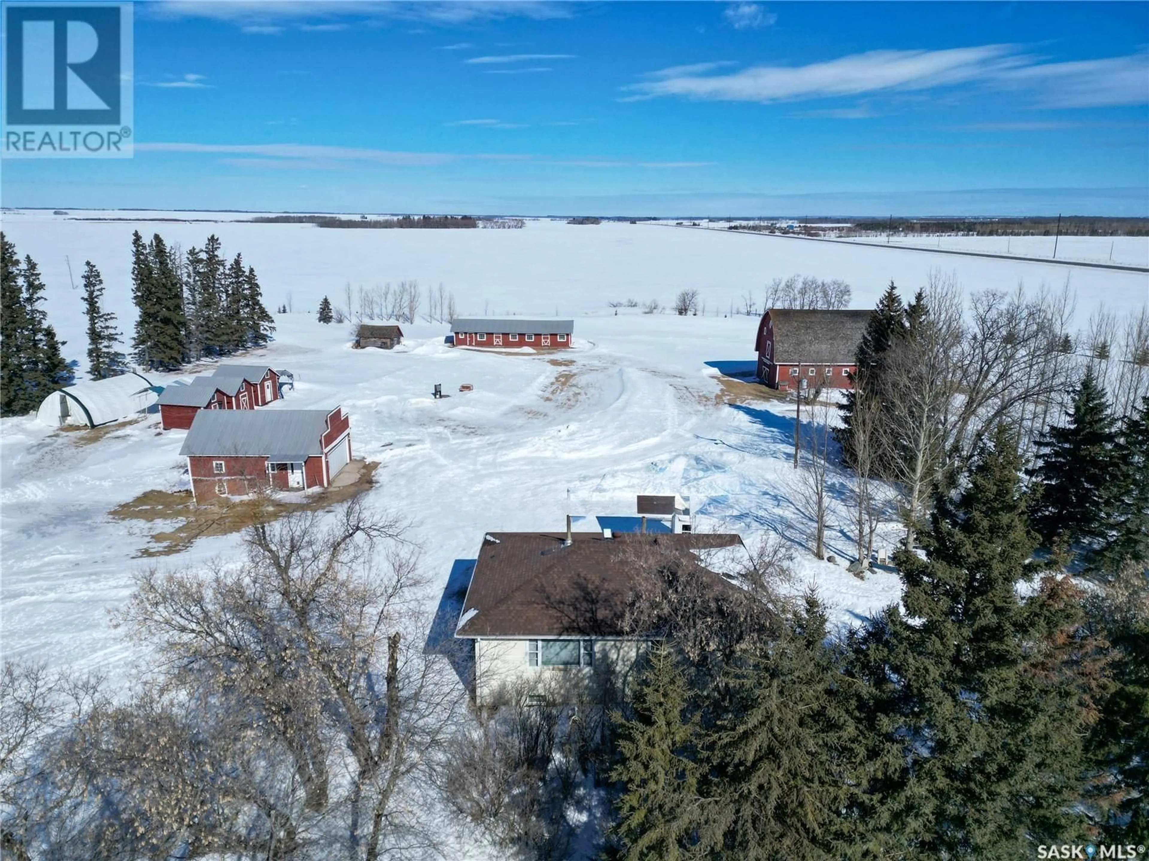 A pic from outside/outdoor area/front of a property/back of a property/a pic from drone, unknown for Garden River Acreage, Garden River Rm No. 490 Saskatchewan S6V5R2