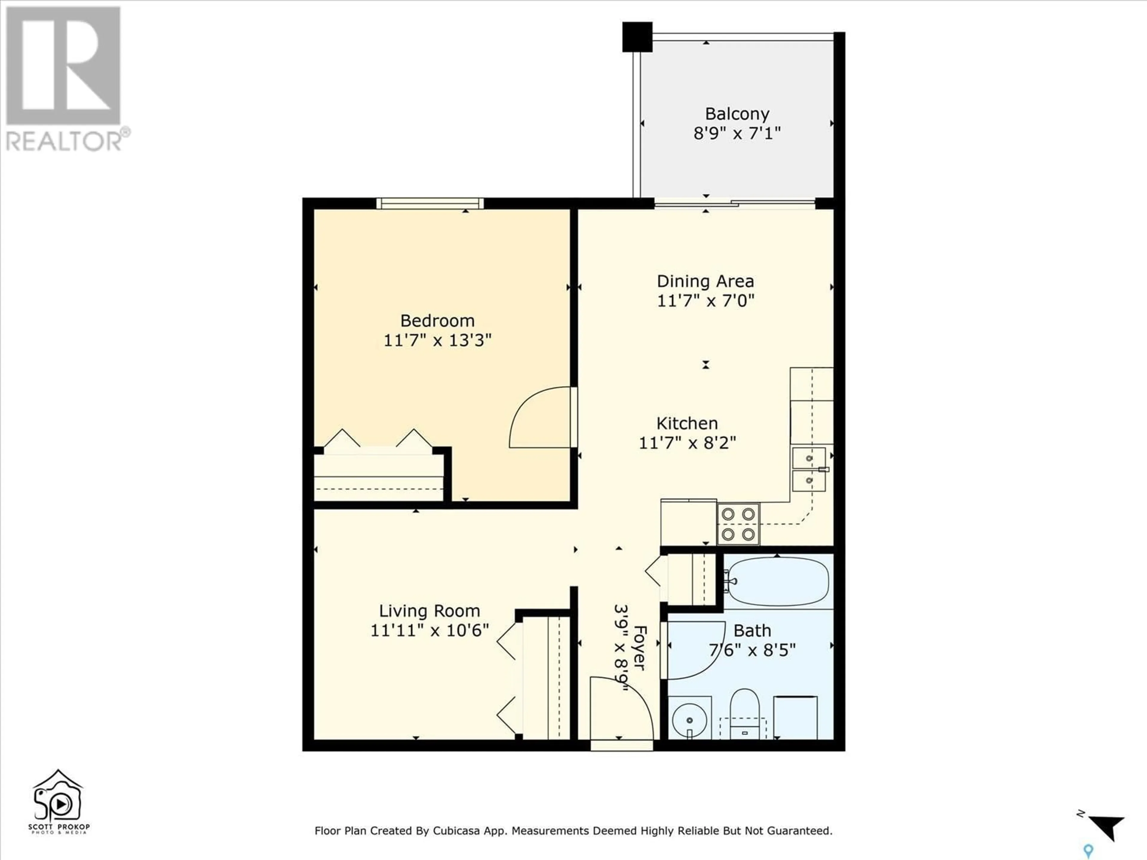 Floor plan for 406 303 Lowe ROAD, Saskatoon Saskatchewan S7S1P2