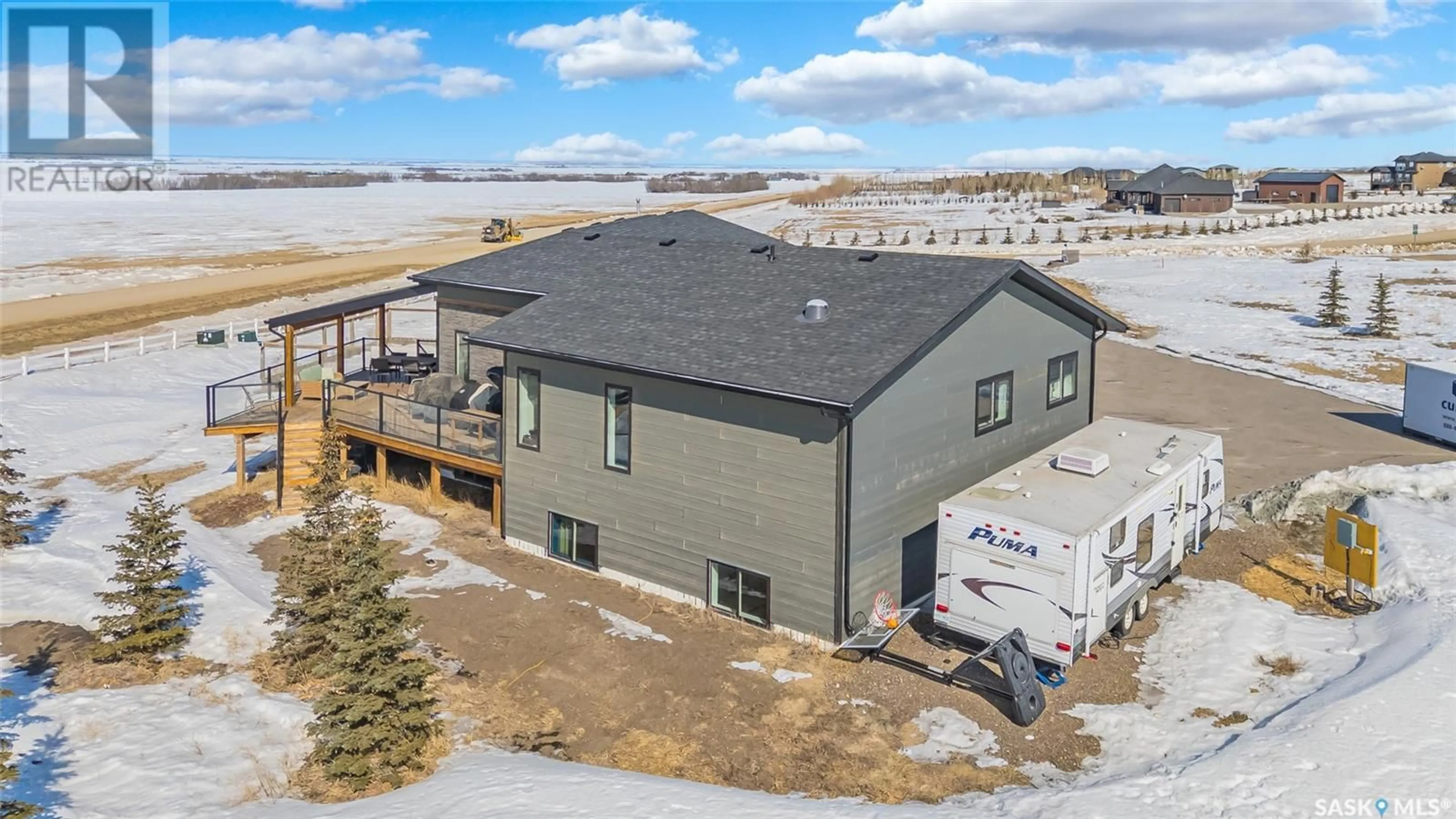 A pic from outside/outdoor area/front of a property/back of a property/a pic from drone, unknown for 101 Deer Run CRESCENT, Bergheim Estates Saskatchewan S7A0A6