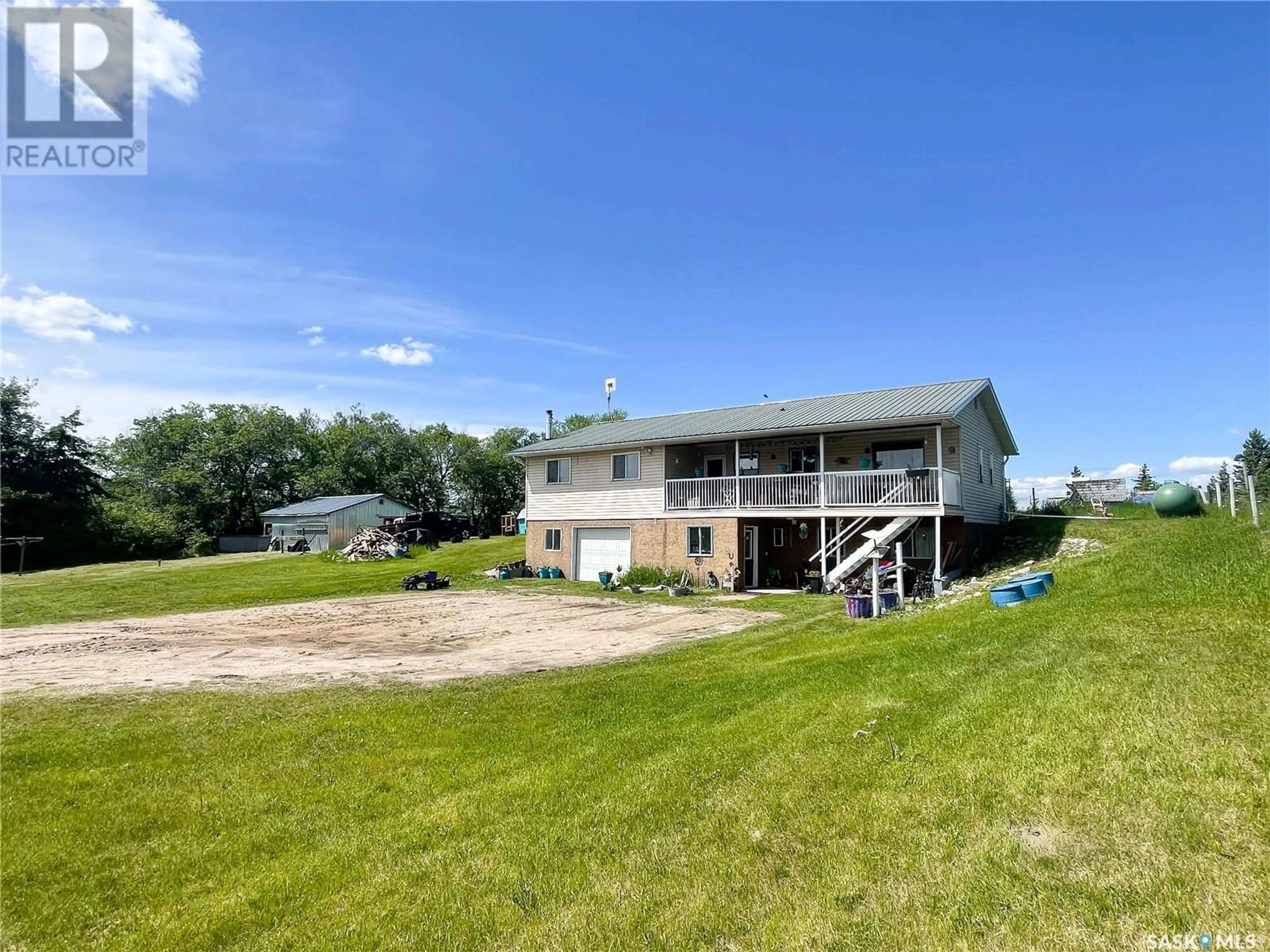 A pic from outside/outdoor area/front of a property/back of a property/a pic from drone, water/lake/river/ocean view for GOODWIN ACREAGE, Meadow Lake Rm No.588 Saskatchewan S9X1Y2