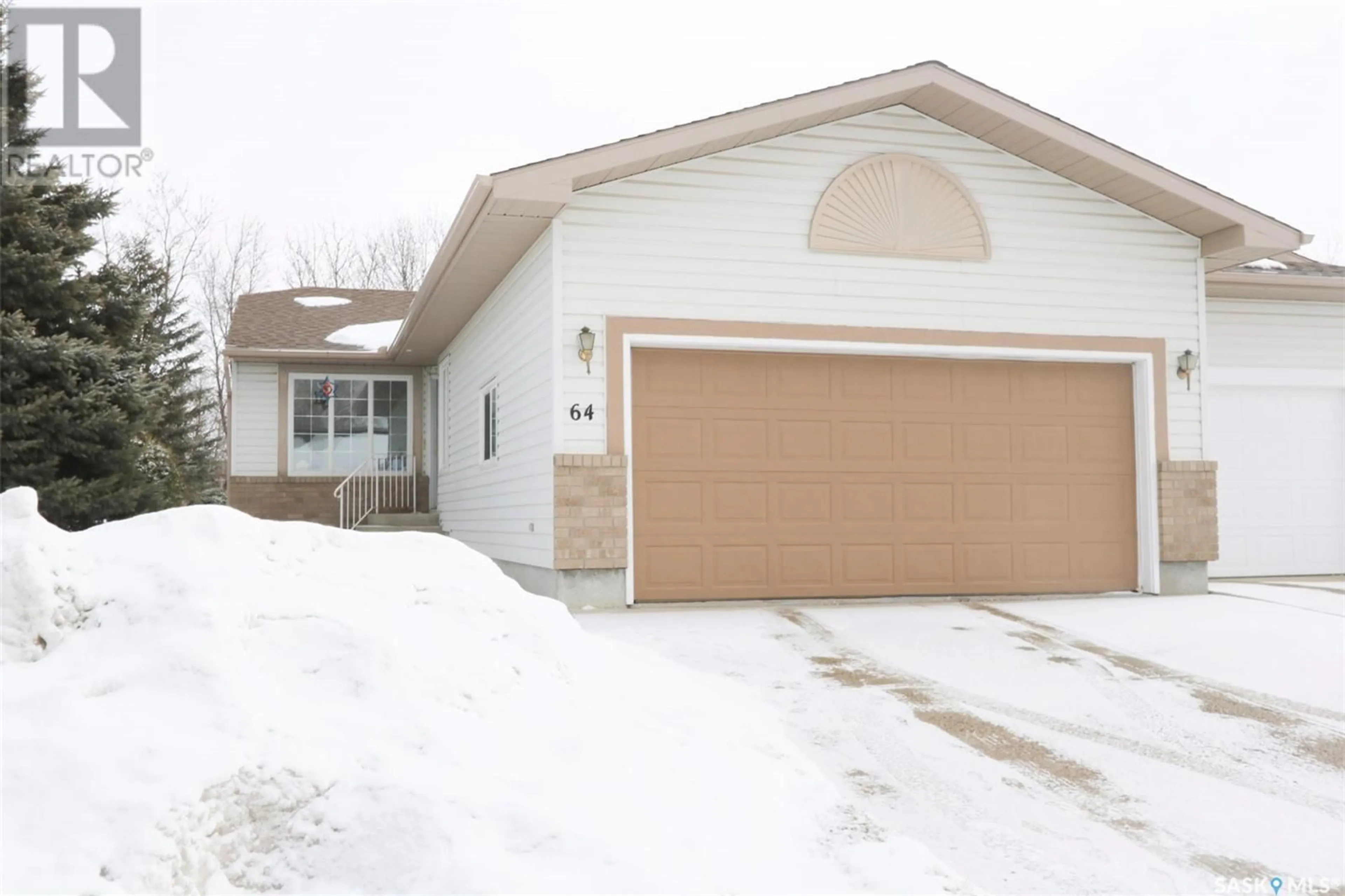 Home with vinyl exterior material, street for 64 FENSON CRESCENT, Yorkton Saskatchewan S3N3S5