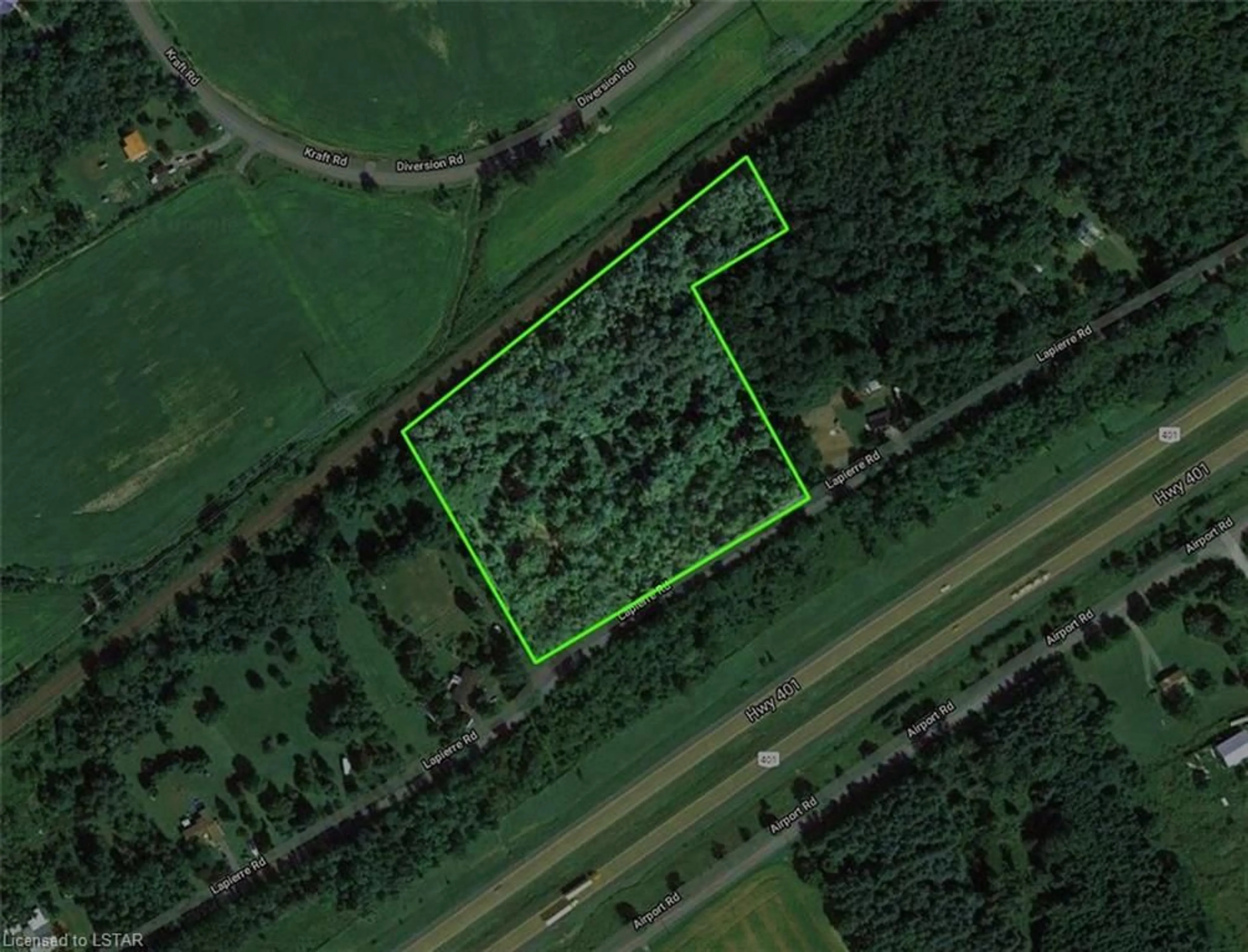 Picture of a map for PT W 1/2 LOT 4  Lapierre Rd, Charlottenburgh Ontario K0C 2E0
