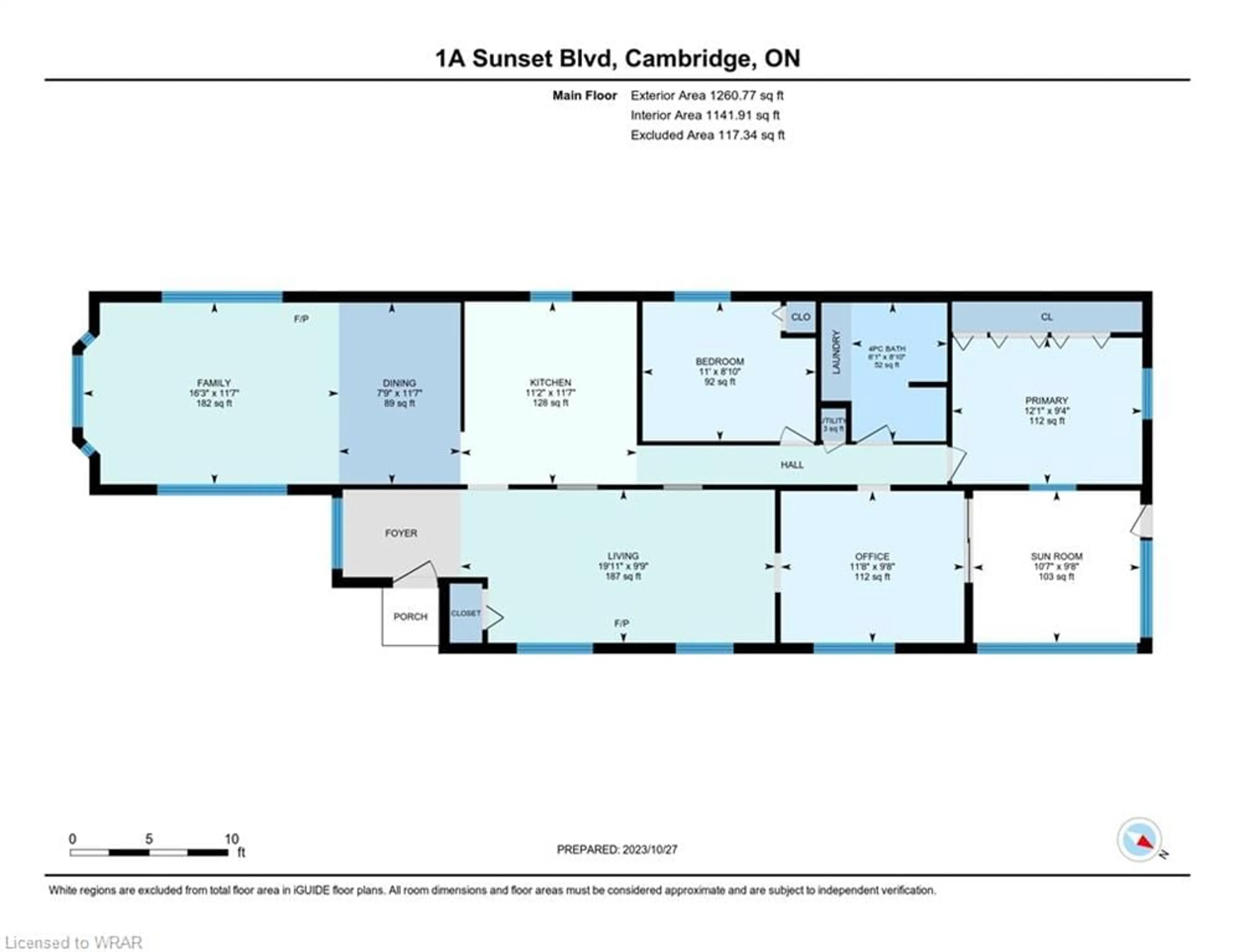 Floor plan for 1429 Sheffield Rd #1A Sunset, Hamilton Ontario N1R 8B2