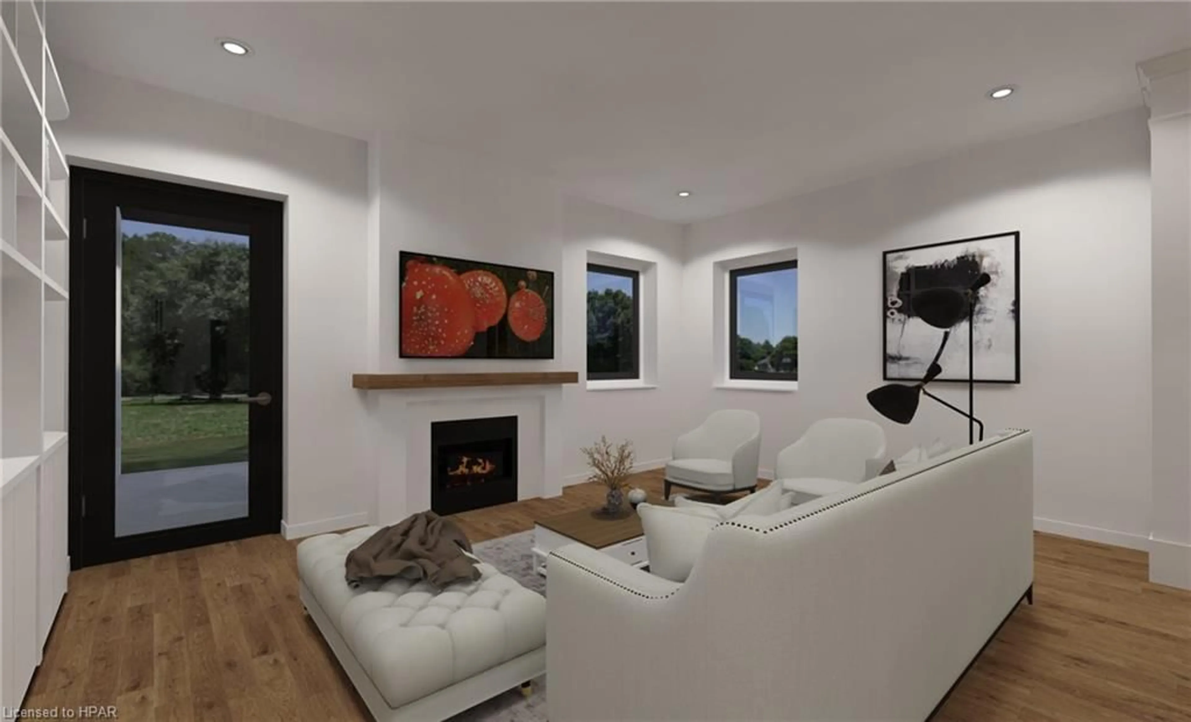 Living room, wood floors for 21 Orchard Dr, Stratford Ontario N5A 0J7