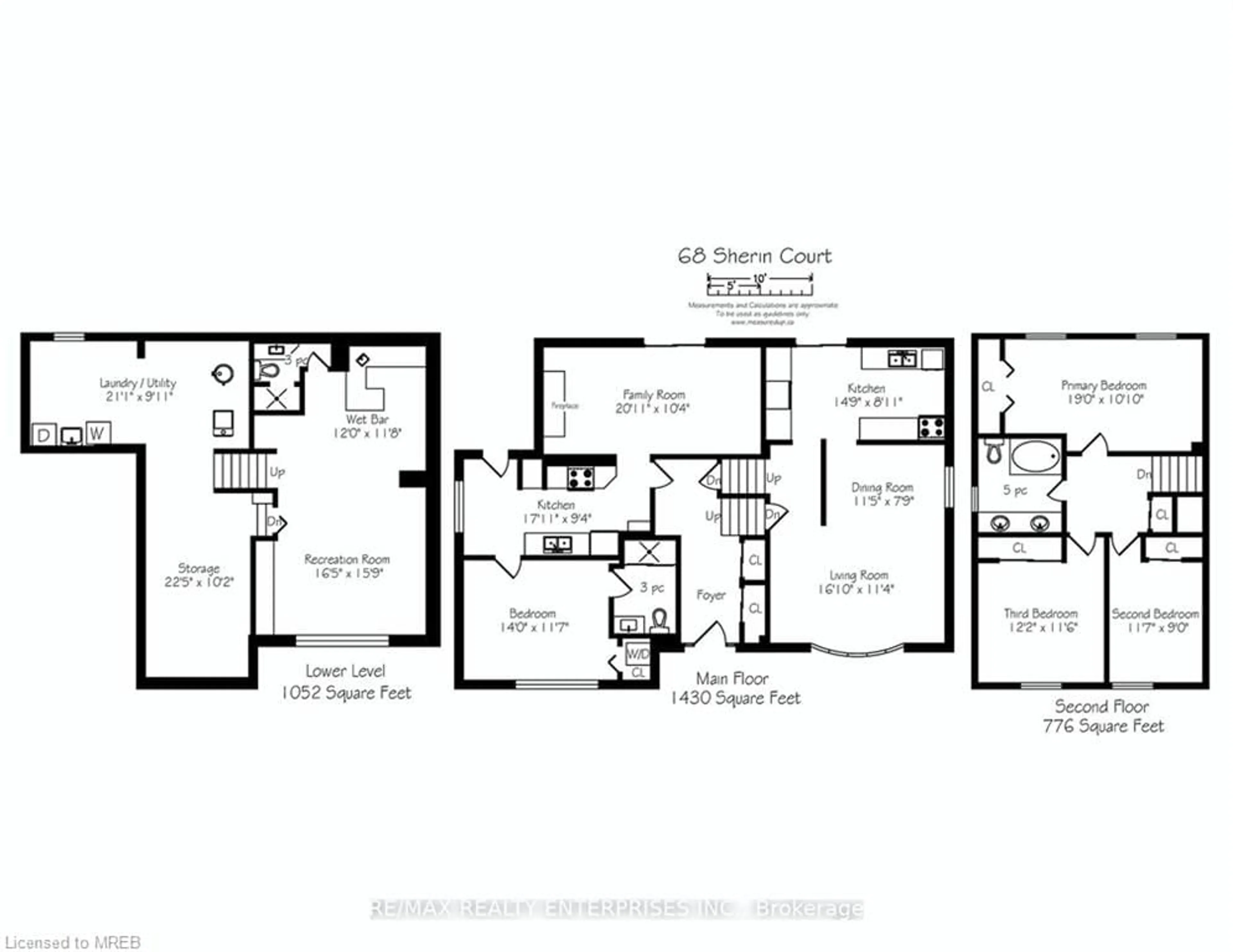 Floor plan for 68 Sherin Crt, Caledon Ontario L7E 3T5