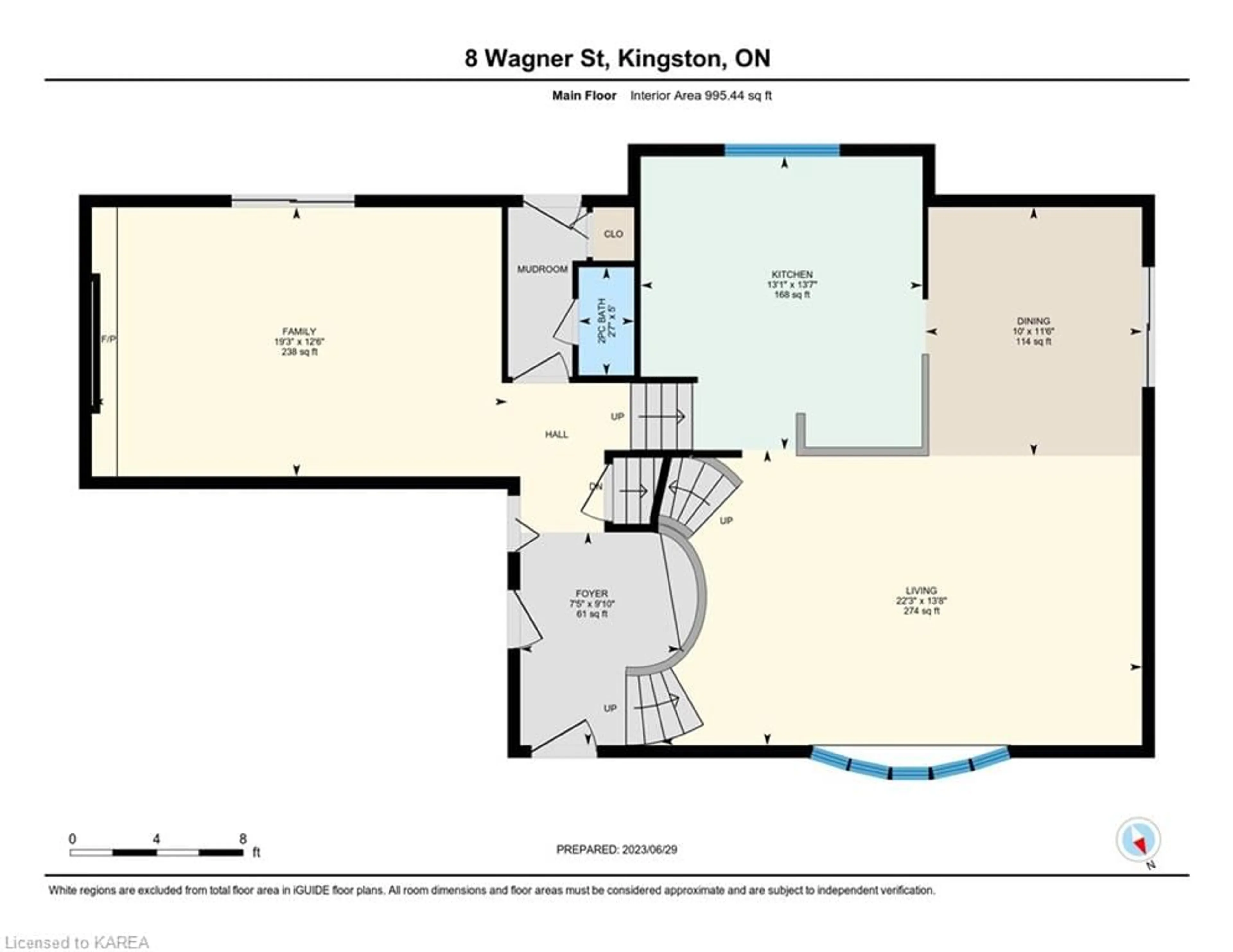Floor plan for 8 Wagner St, Kingston Ontario K0H 1S0