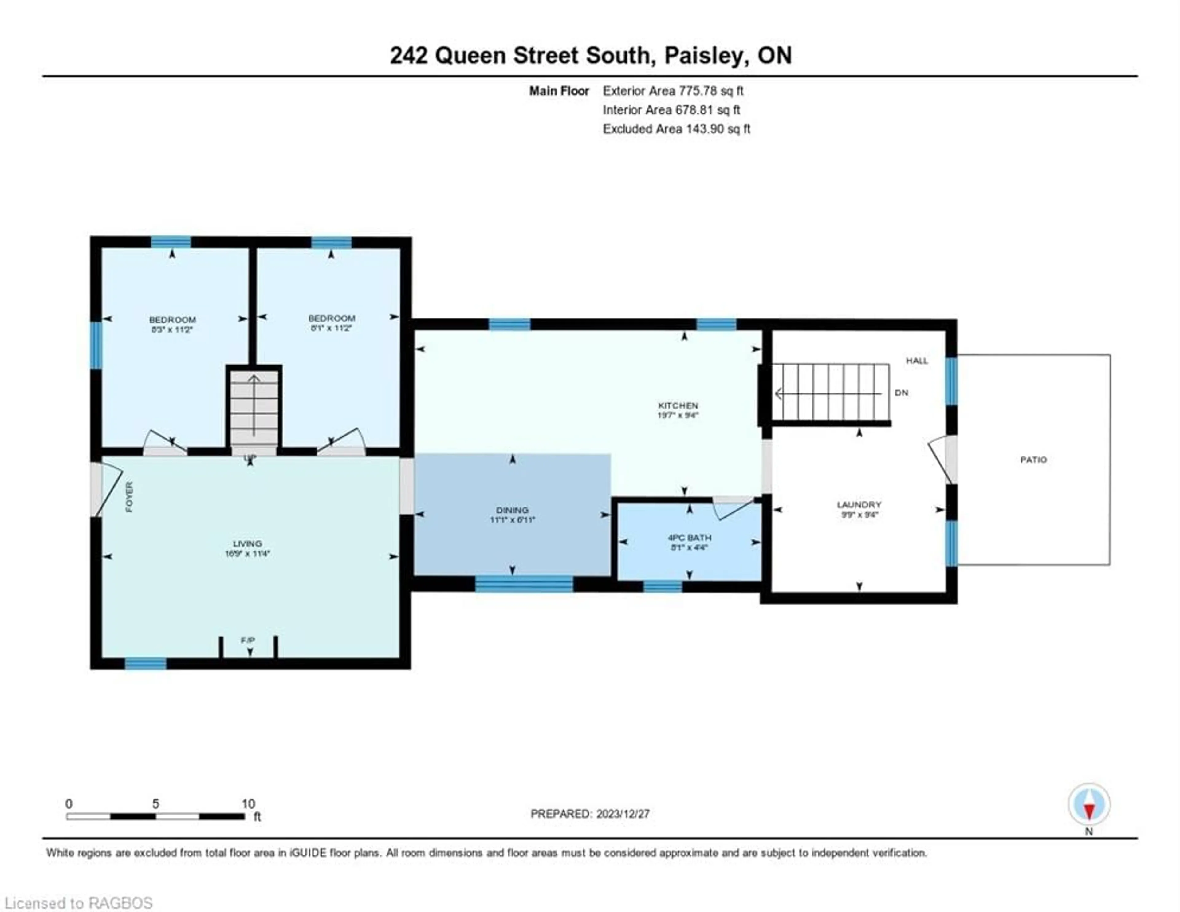 Floor plan for 242 Queen St, Paisley Ontario N0G 2N0