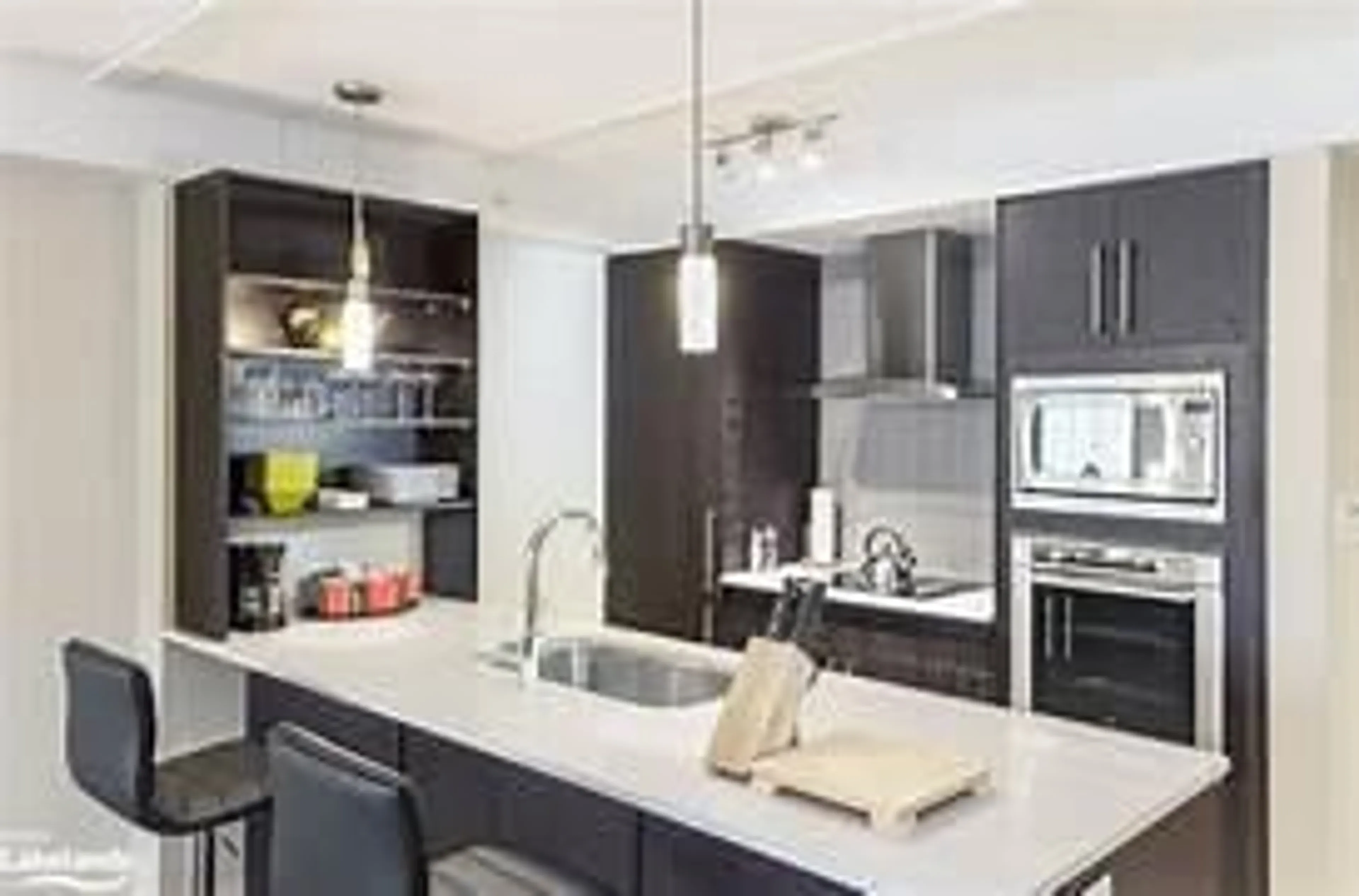 Contemporary kitchen, wood floors for 9 Harbour St #2116-2118, Collingwood Ontario L9Y 5C5