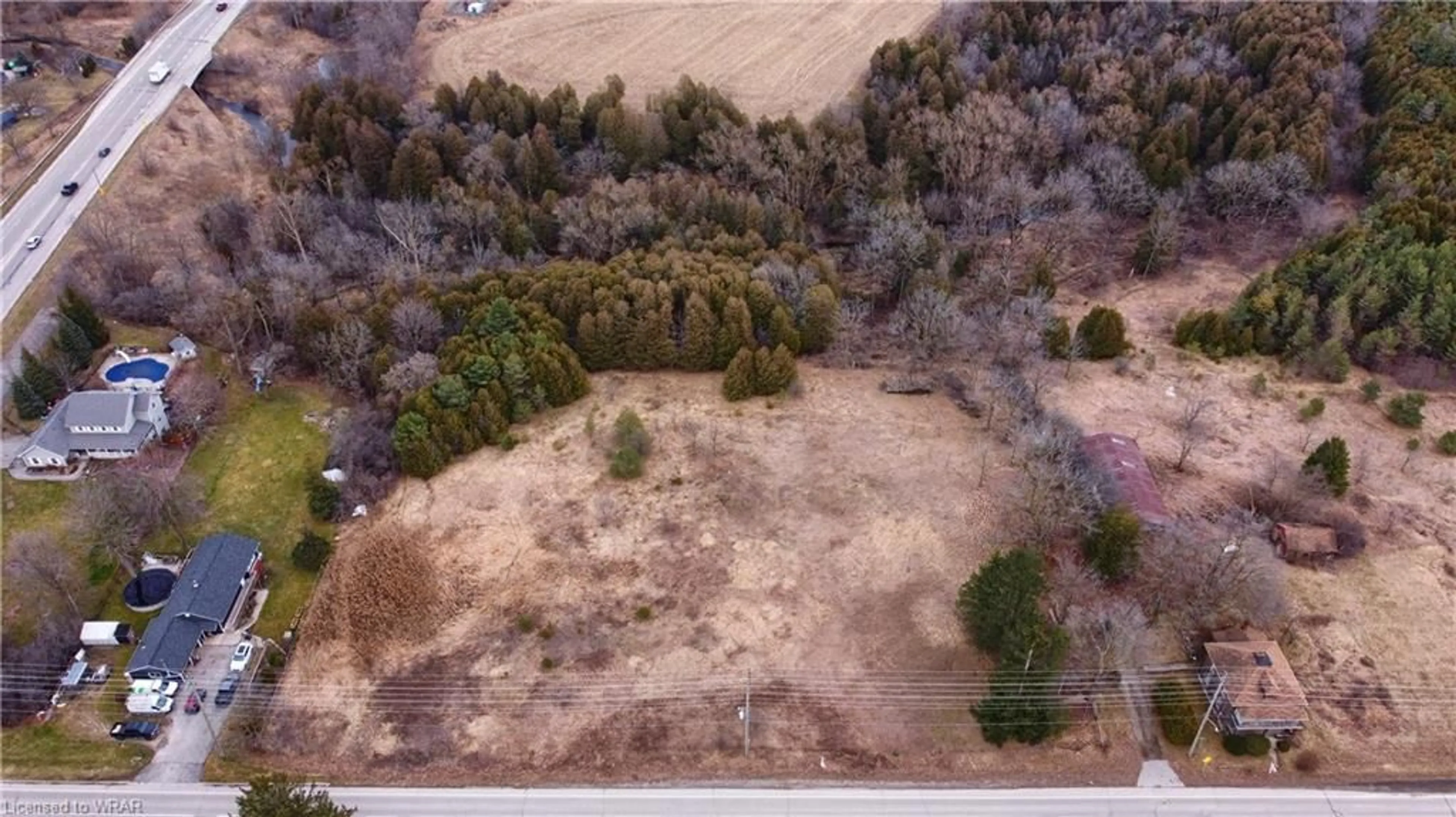 A pic from exterior of the house or condo, the fenced backyard for 1720 Beaverdale Rd #(3 acres), Cambridge Ontario N3C 2V3