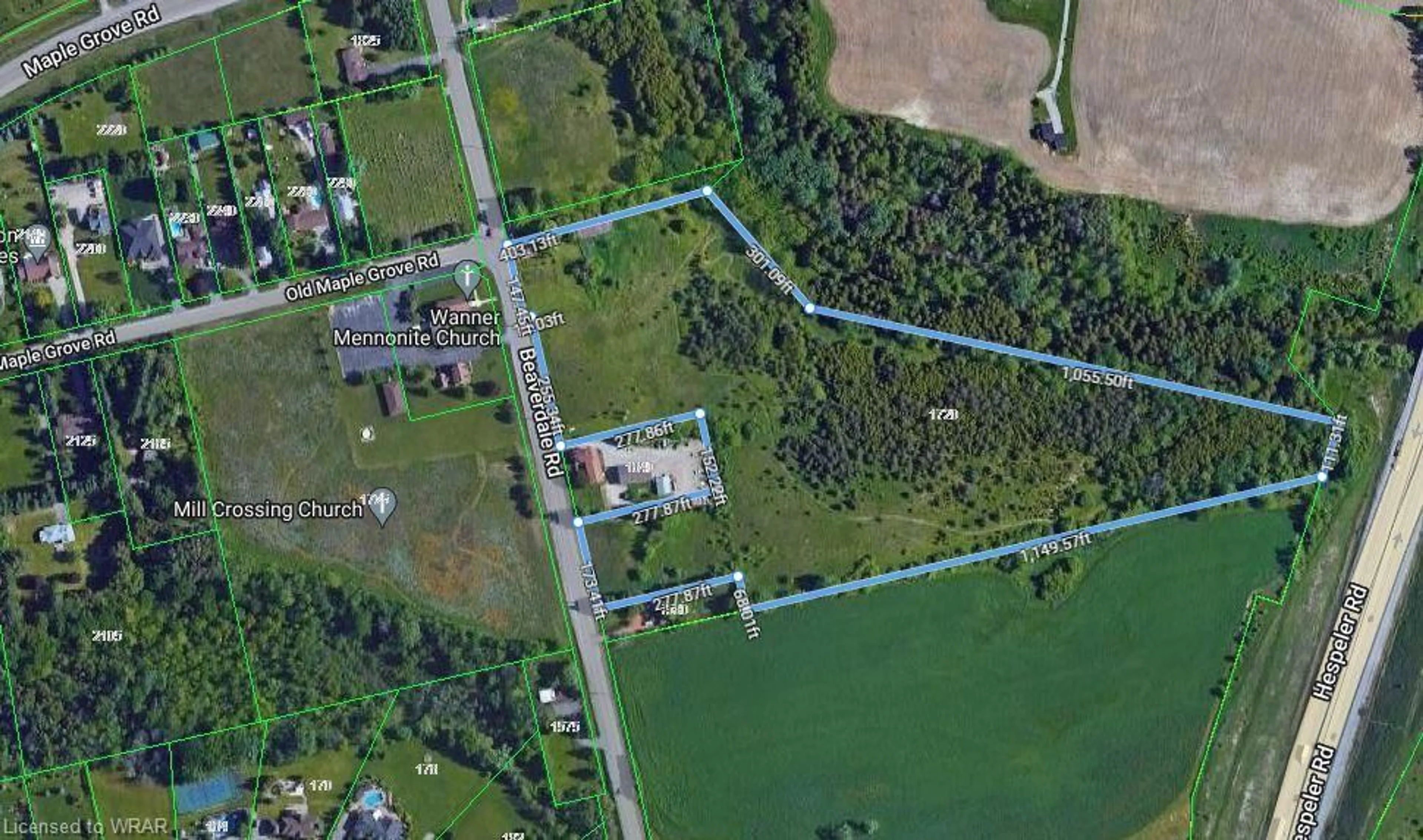 Forest view for 1720 Beaverdale Rd #(15 acres), Cambridge Ontario N3C 2V3