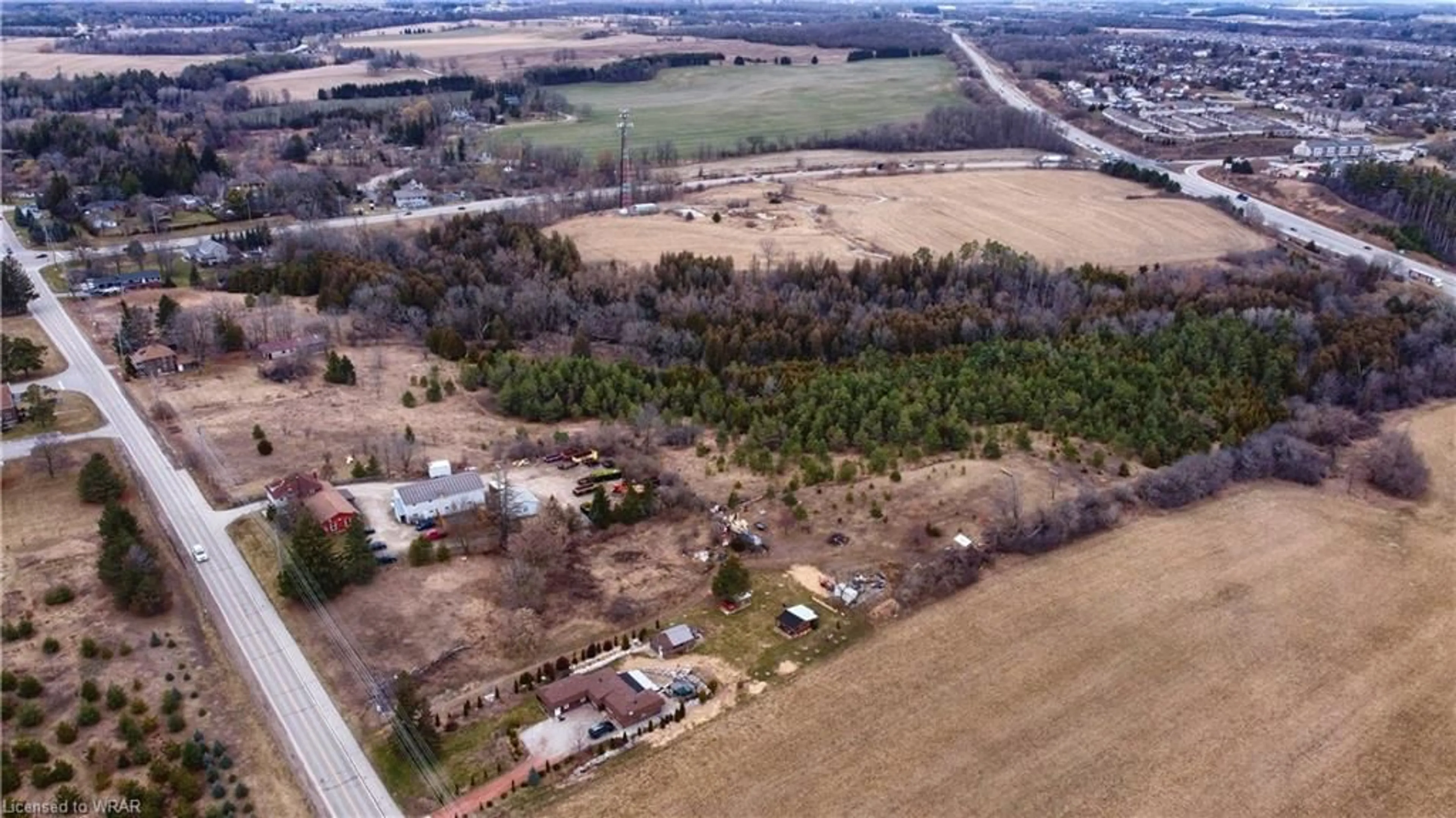 A pic from exterior of the house or condo, the fenced backyard for 1720 Beaverdale Rd #(15 acres), Cambridge Ontario N3C 2V3