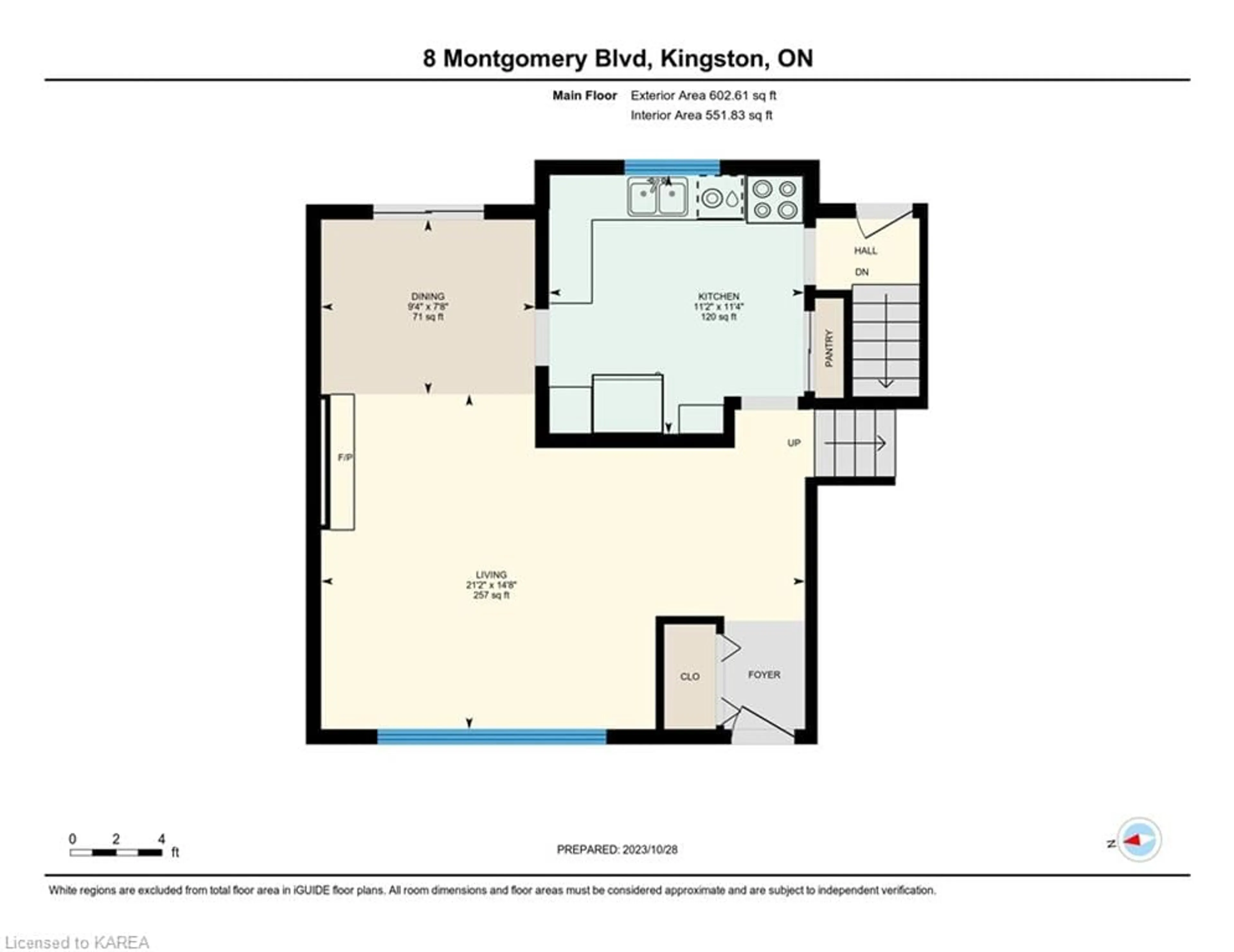 Floor plan for 8 Montgomery Blvd, Kingston Ontario K7M 3N6