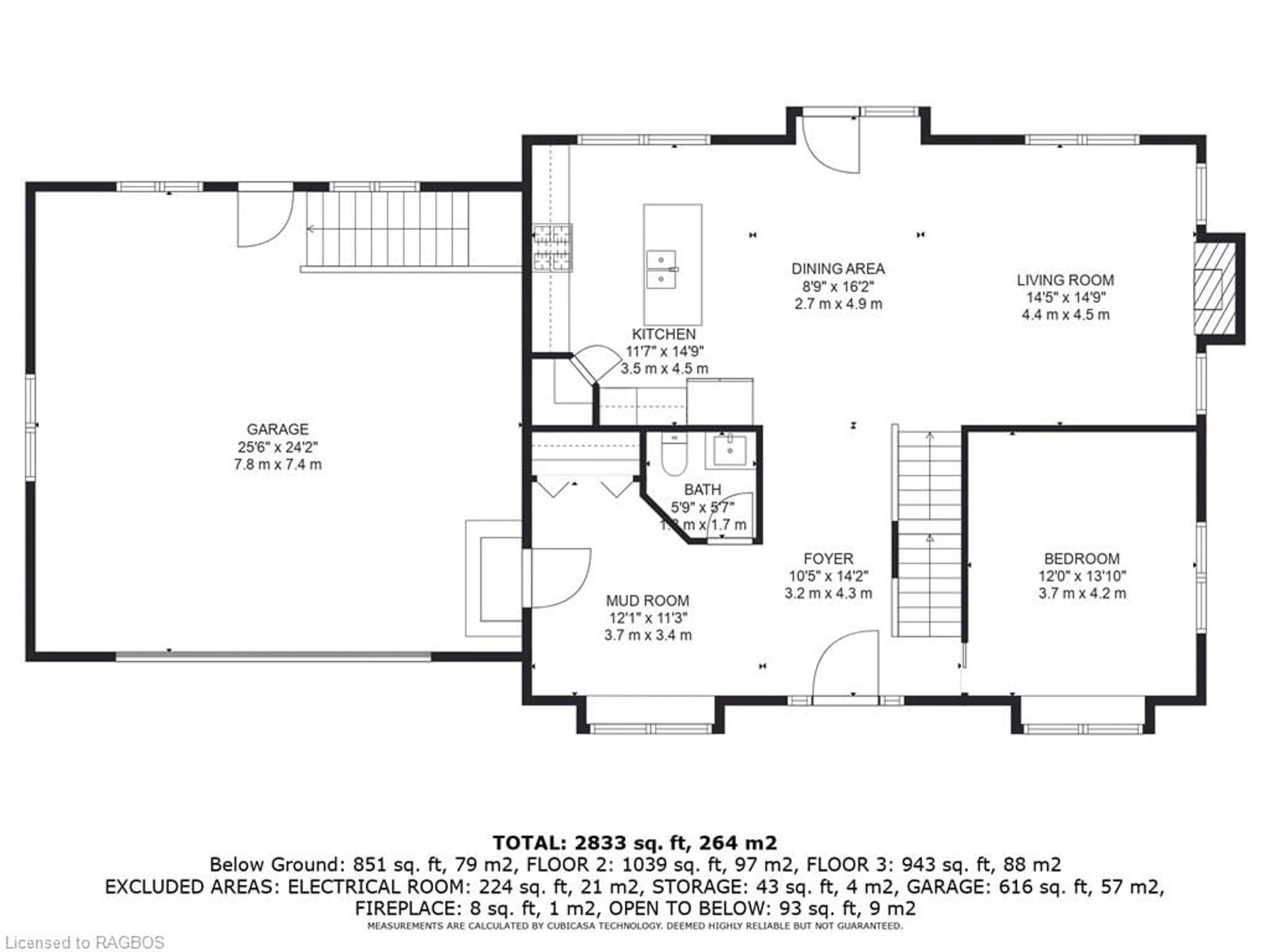 Floor plan for 338 Westwood Dr, Walkerton Ontario N0G 2V0