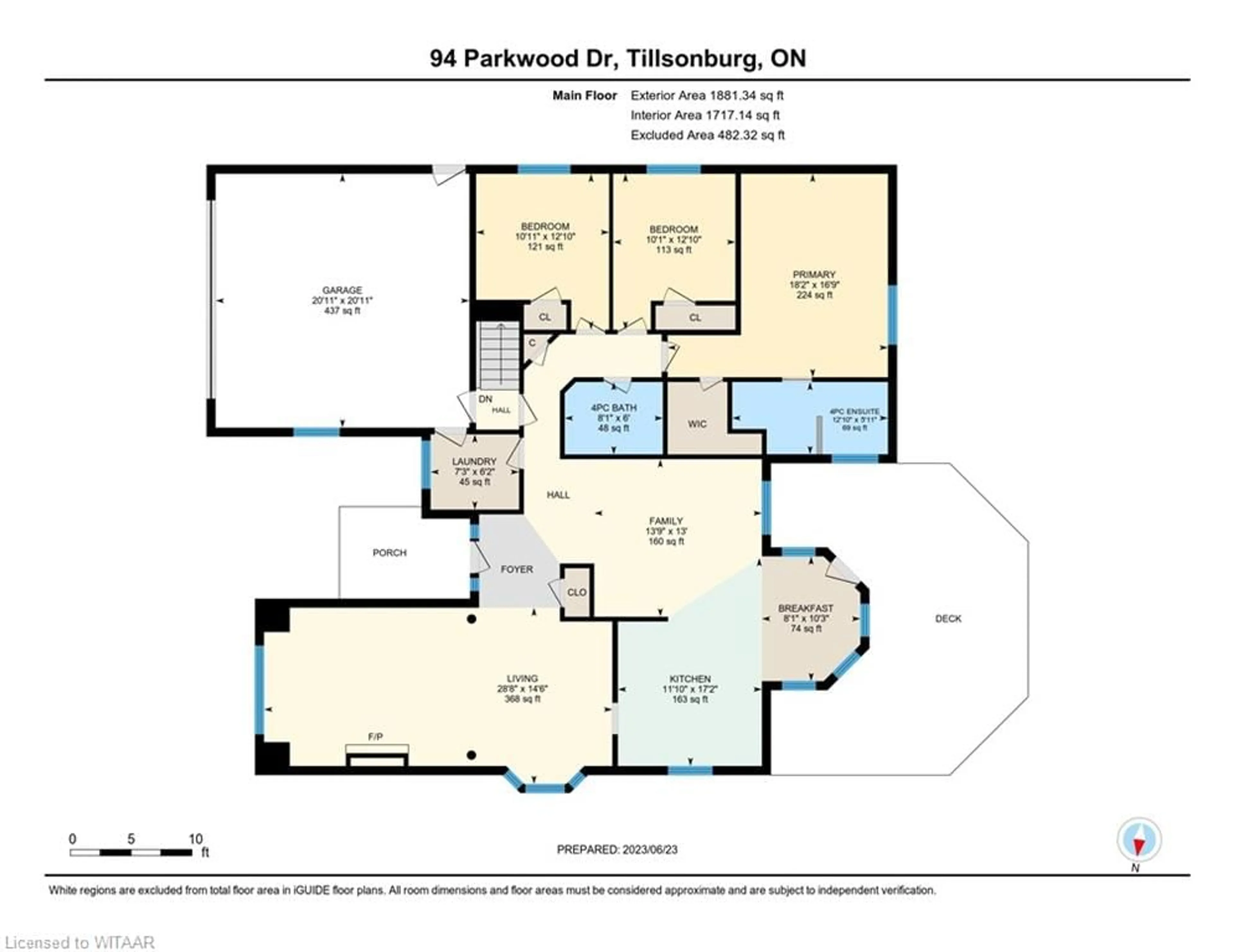 Floor plan for 94 Parkwood Dr, Tillsonburg Ontario N4G 5E3