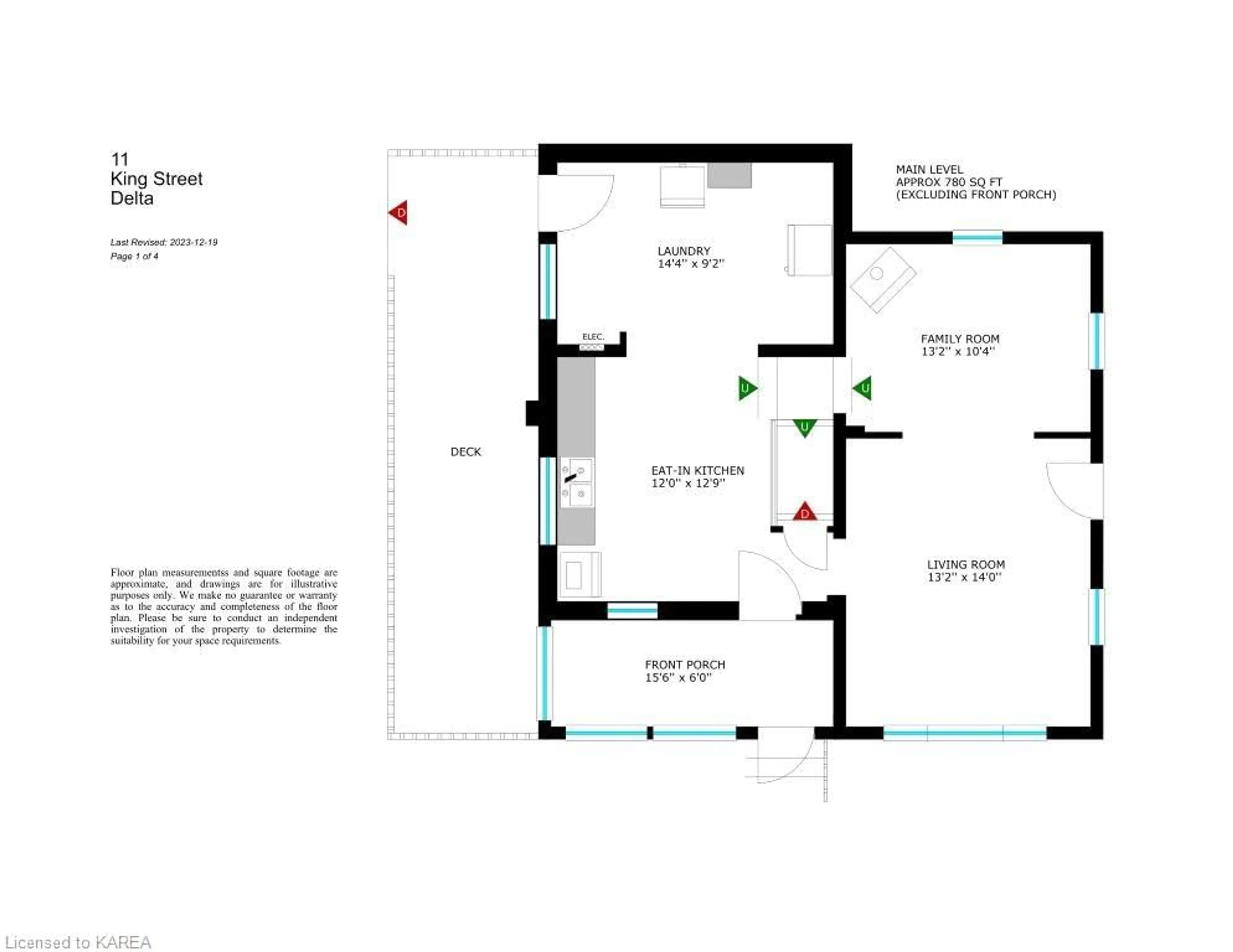 Floor plan for 11 King St, Delta Ontario K0E 1G0